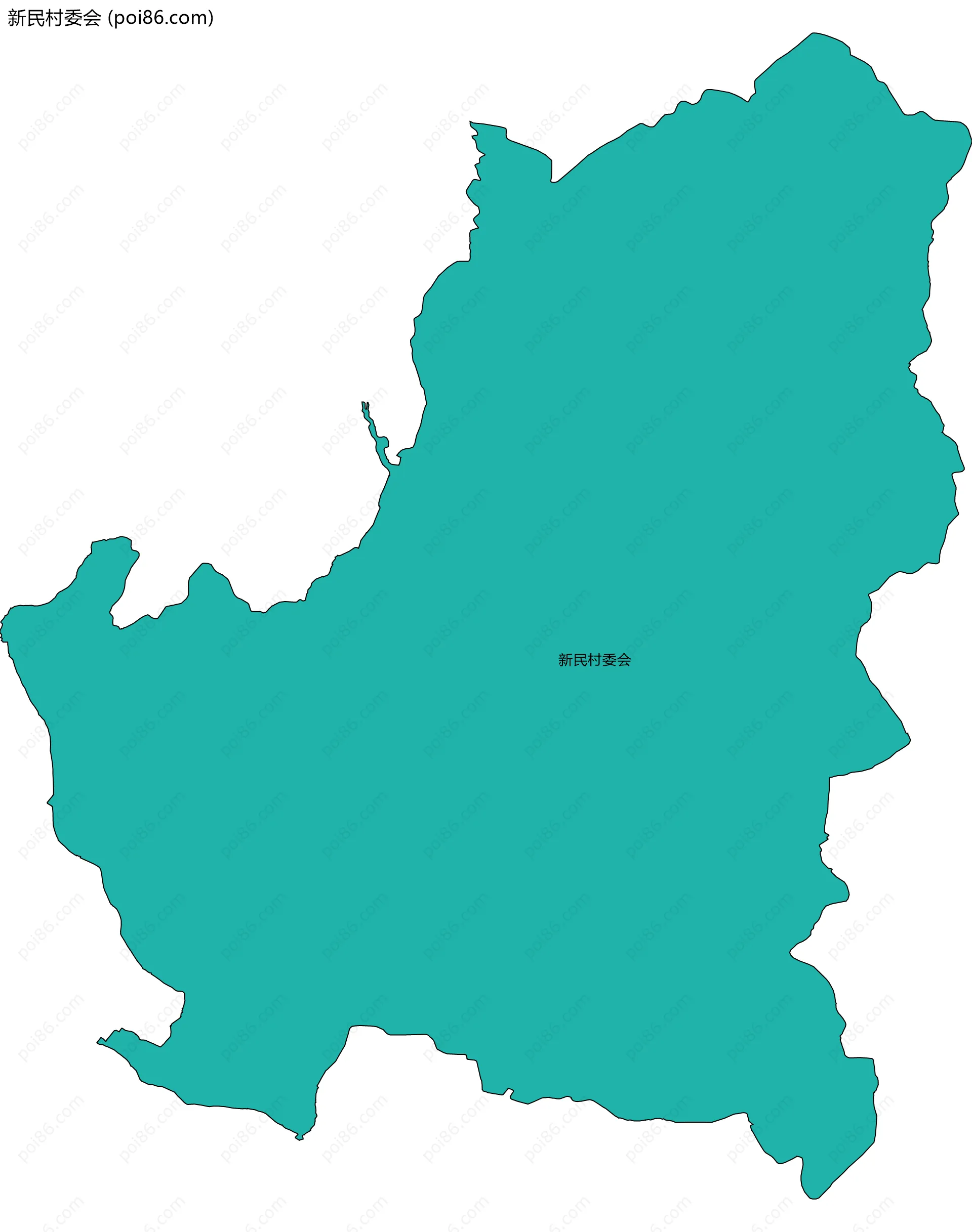 新民村委会边界地图