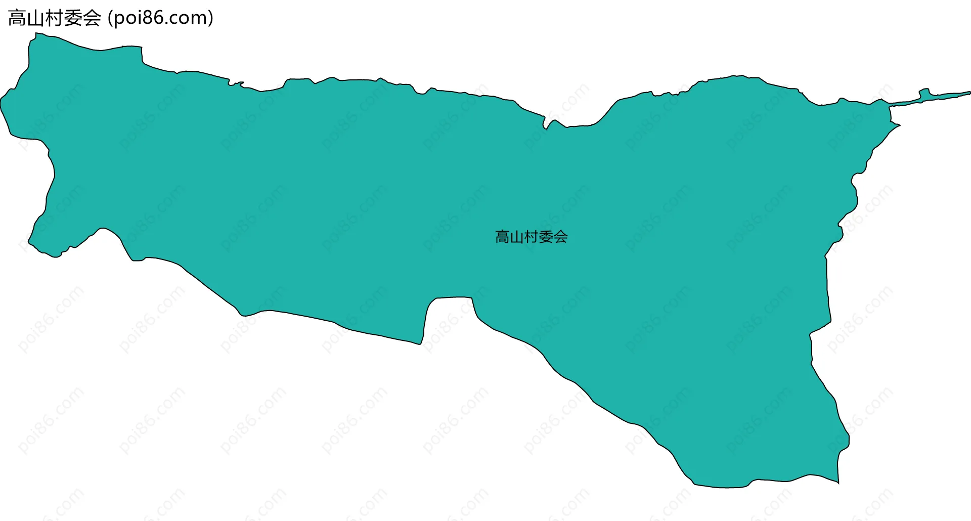 高山村委会边界地图