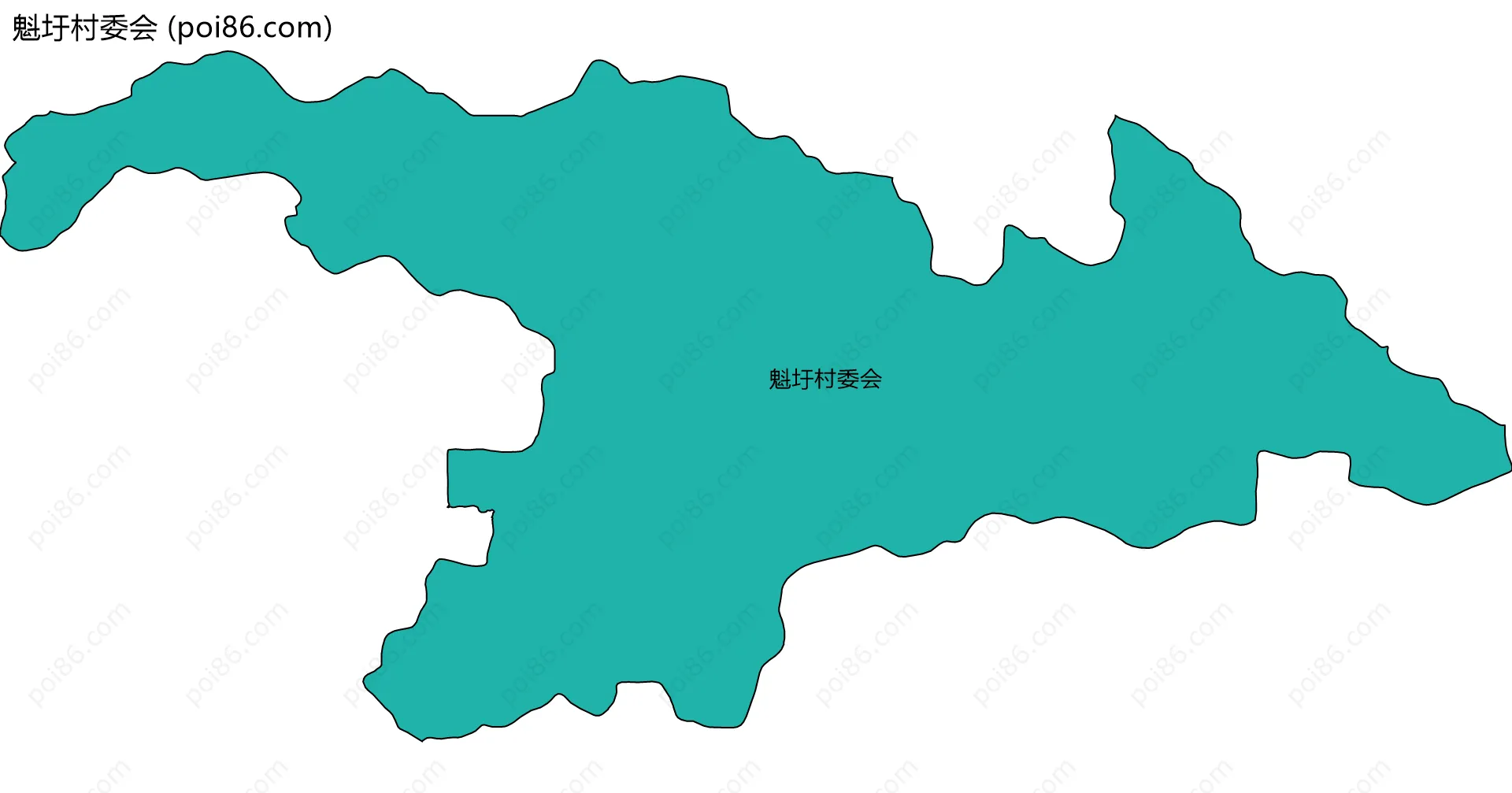 魁圩村委会边界地图