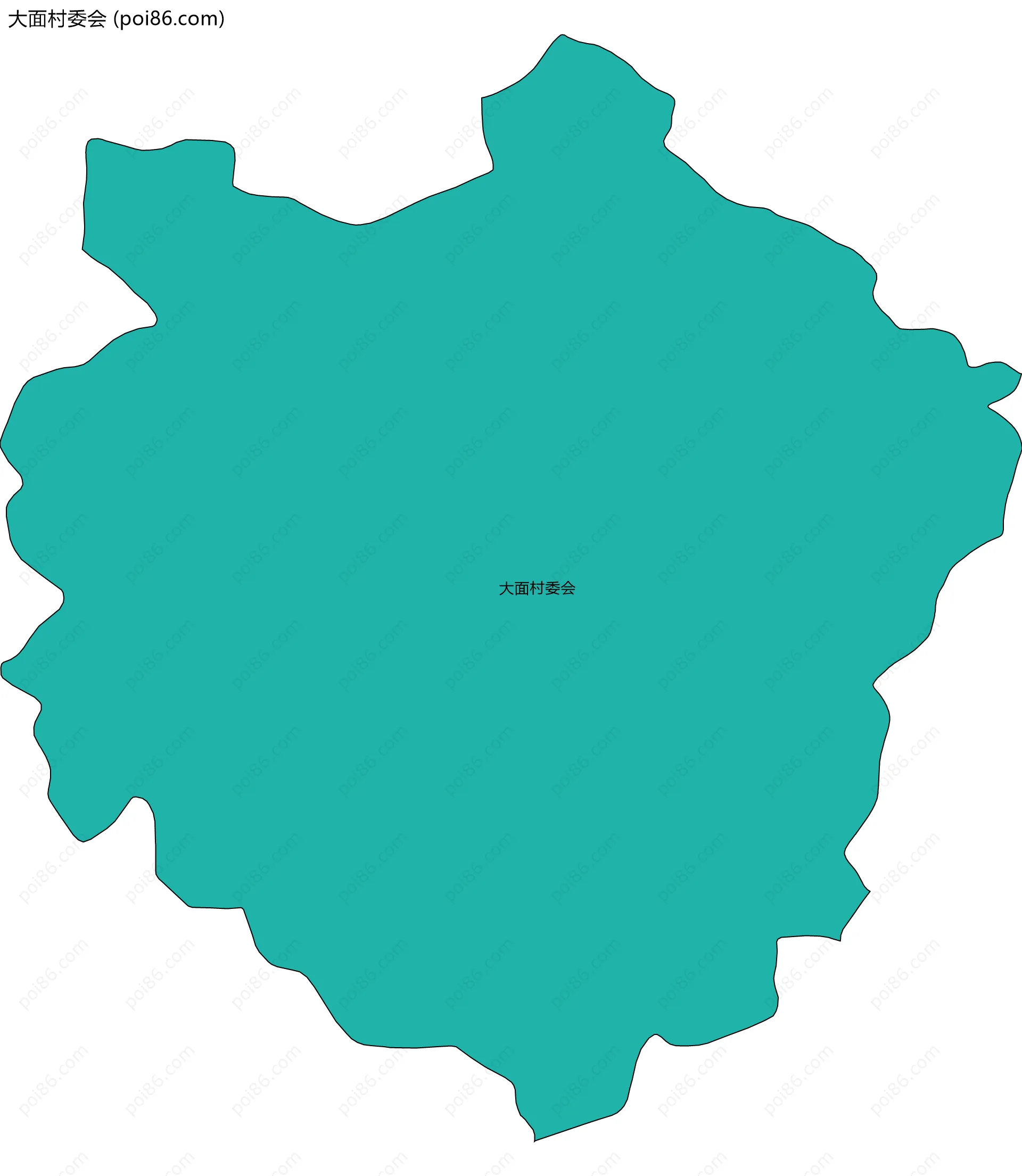 大面村委会边界地图