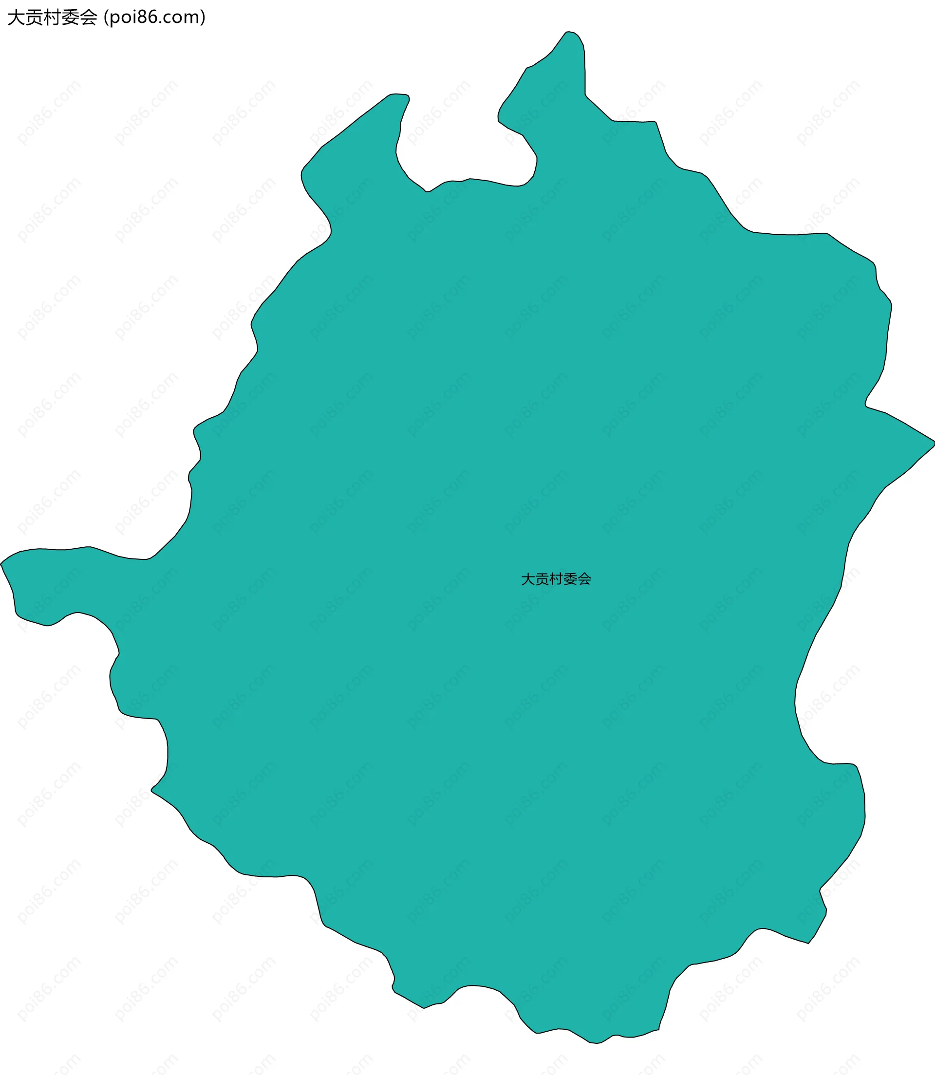 大贡村委会边界地图