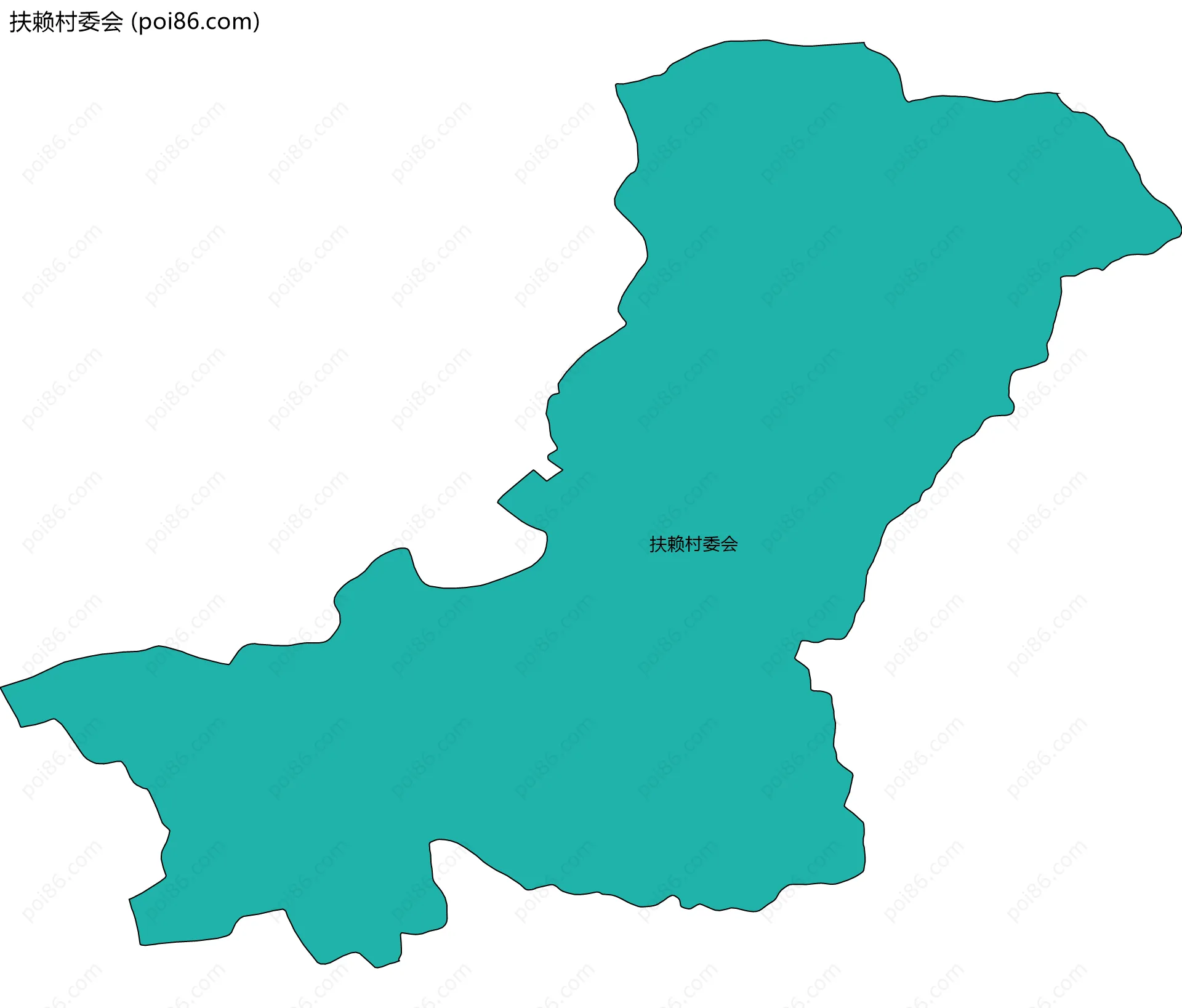 扶赖村委会边界地图