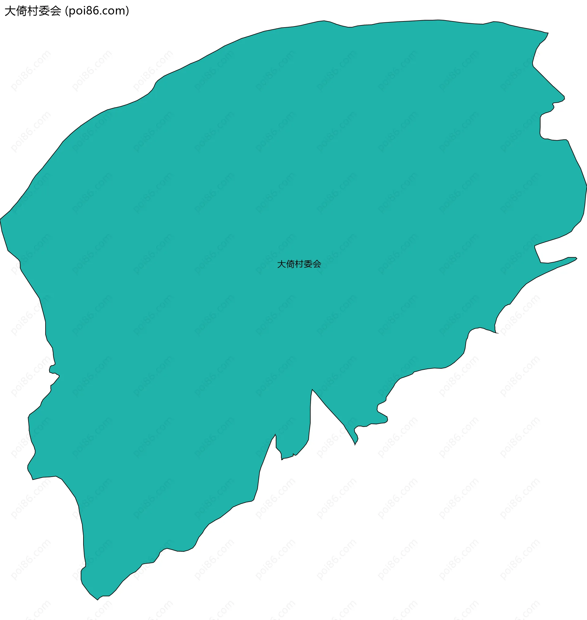 大倚村委会边界地图