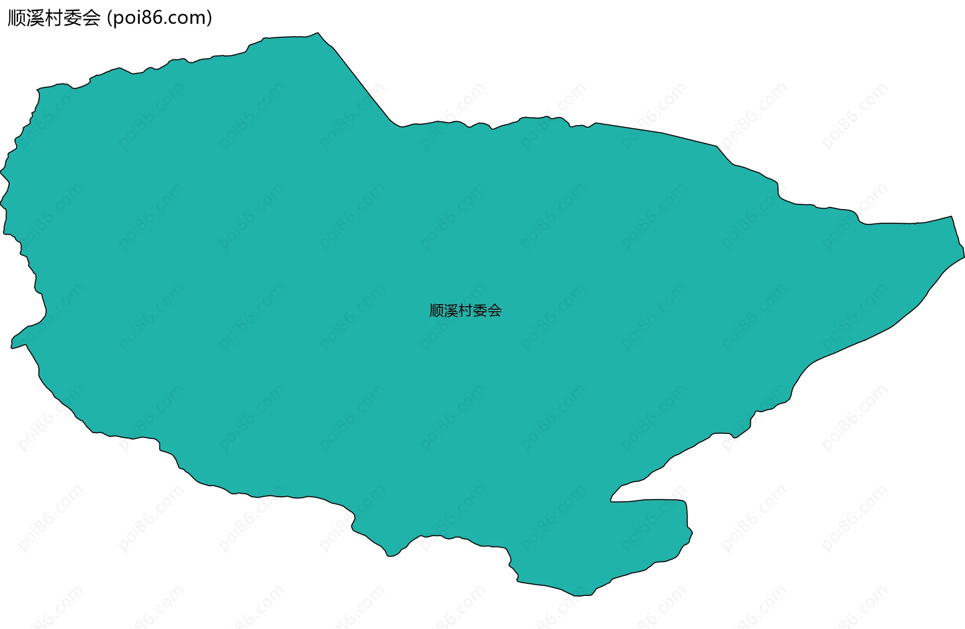 顺溪村委会边界地图