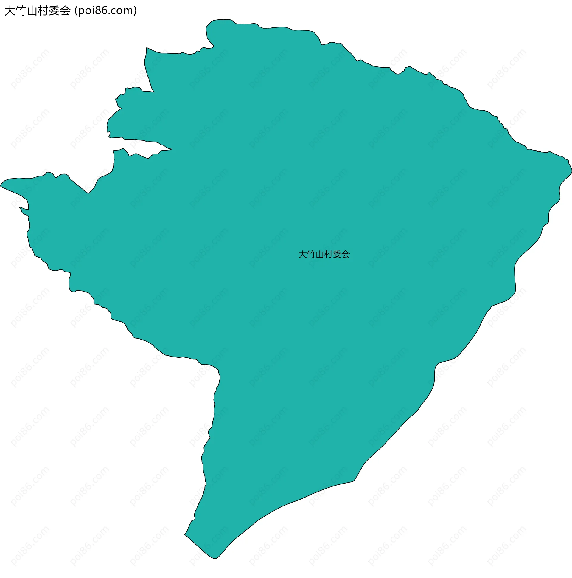 大竹山村委会边界地图