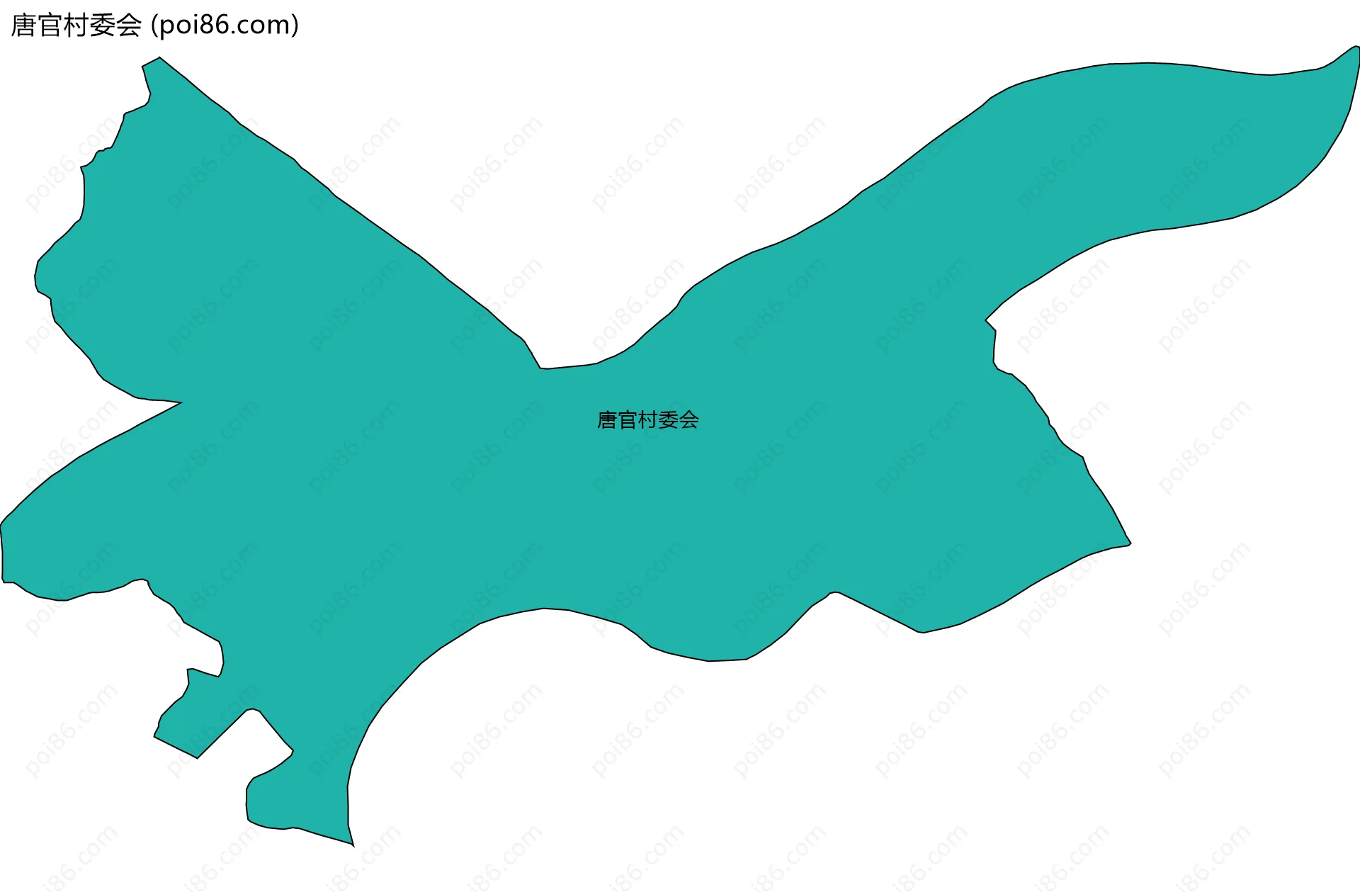 唐官村委会边界地图