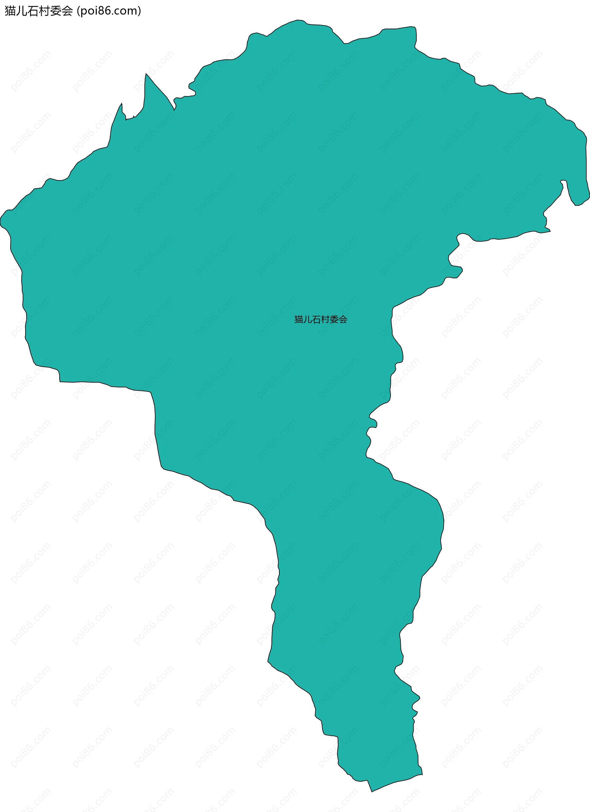 猫儿石村委会边界地图