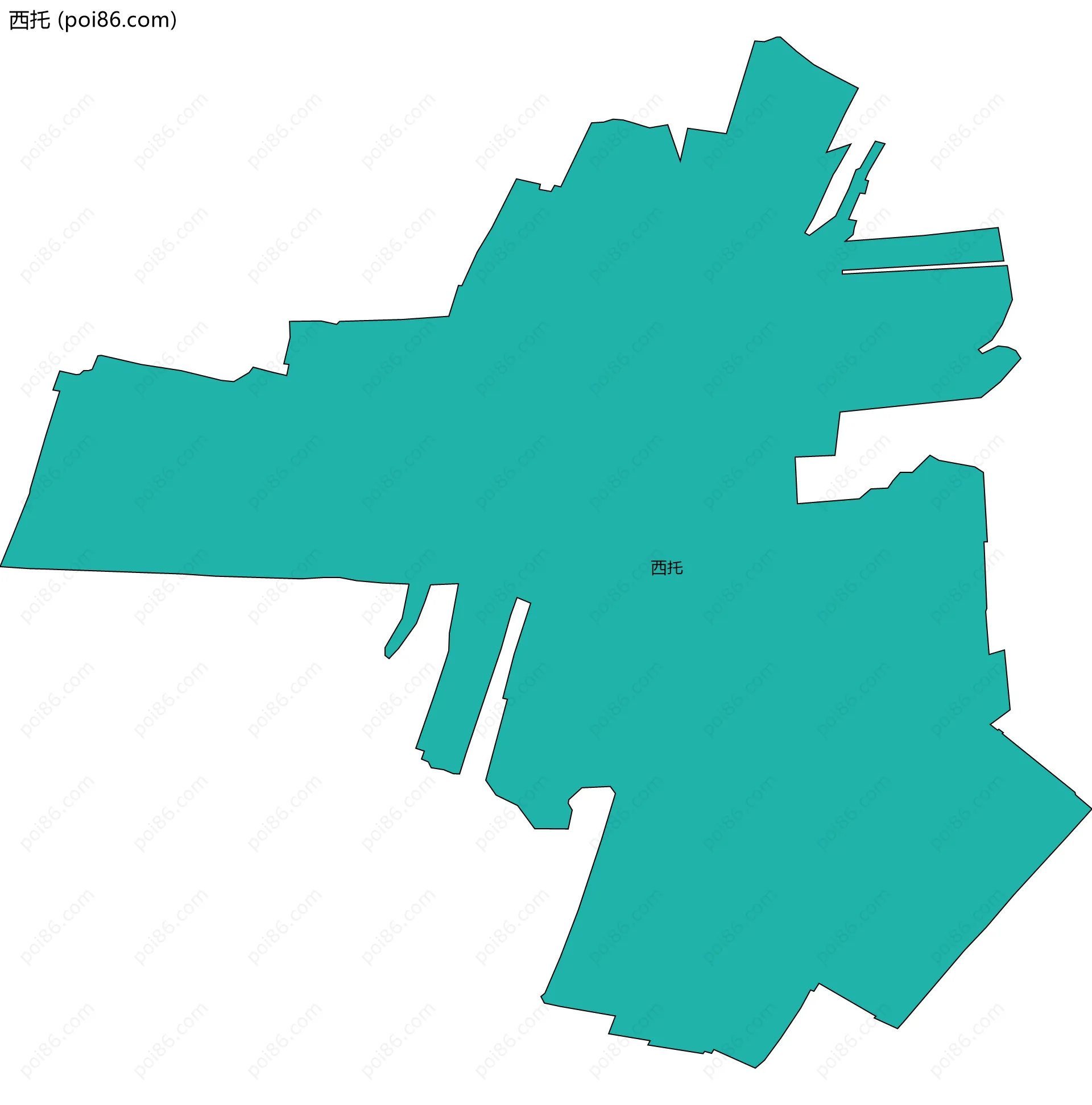 西托边界地图