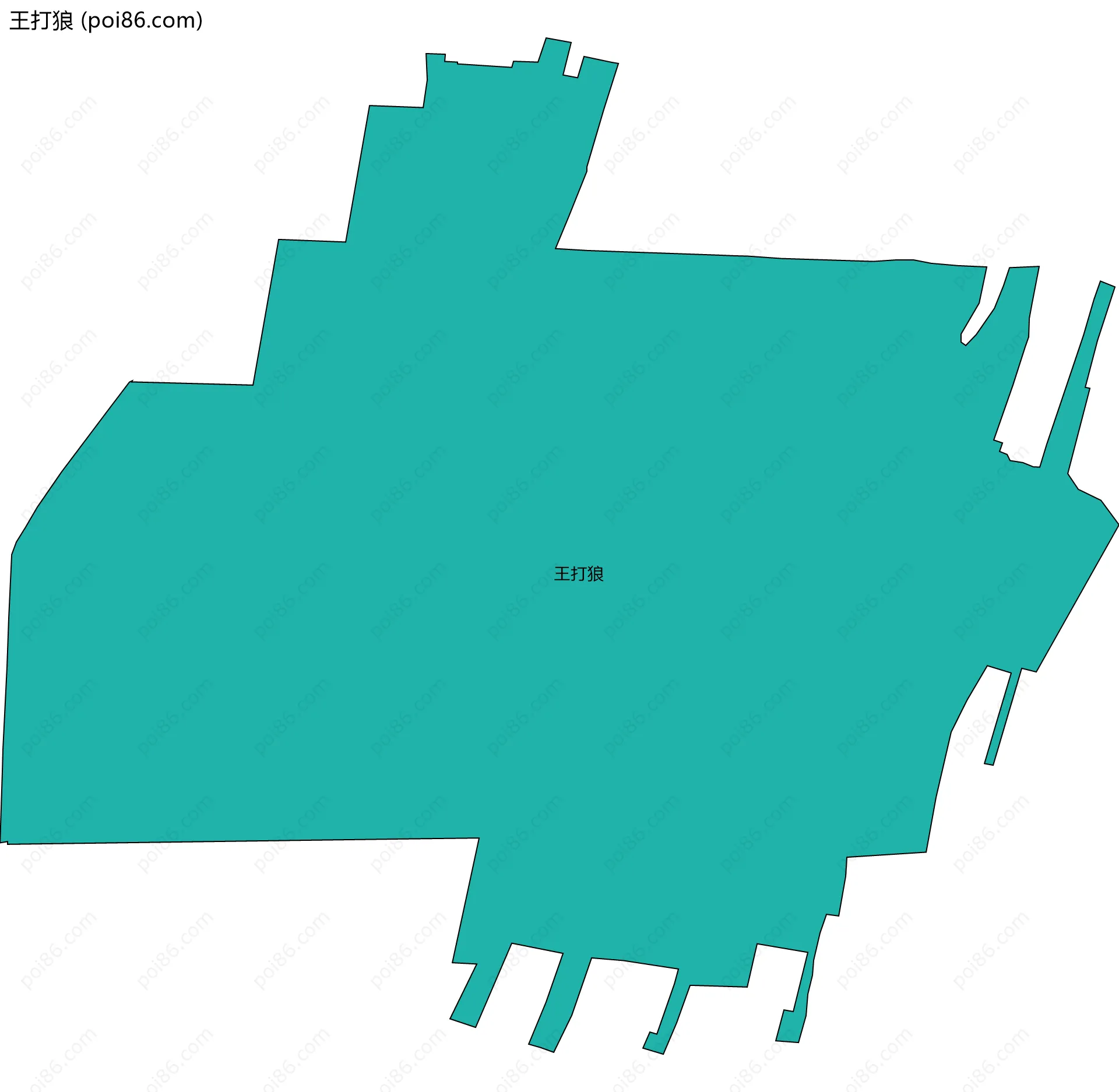 王打狼边界地图