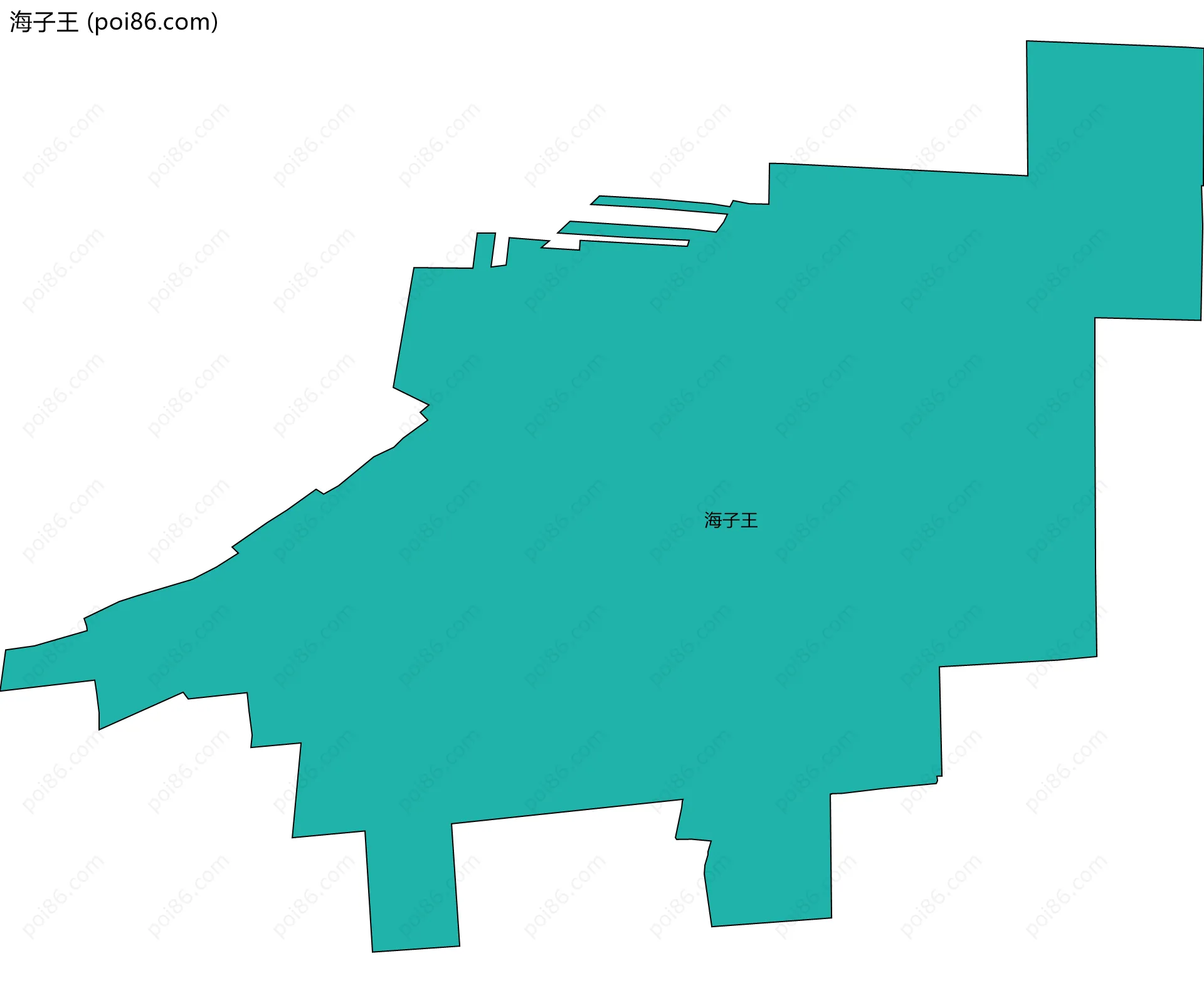 海子王边界地图