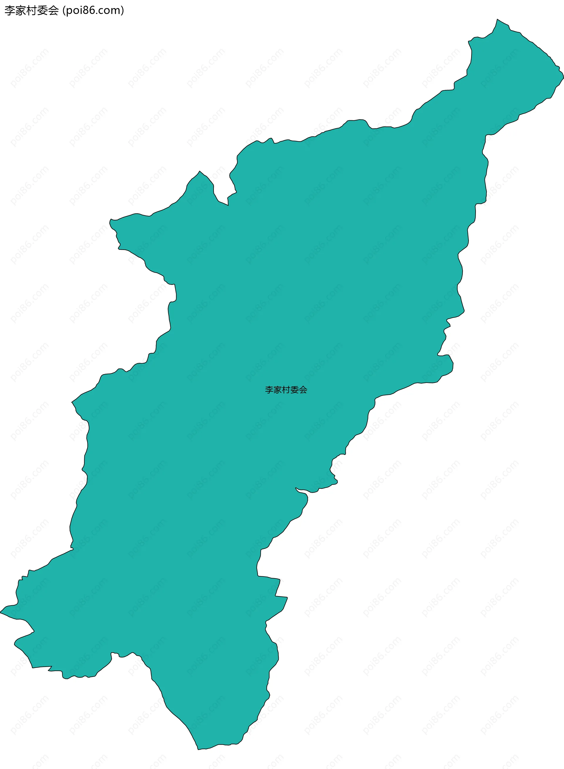 李家村委会边界地图