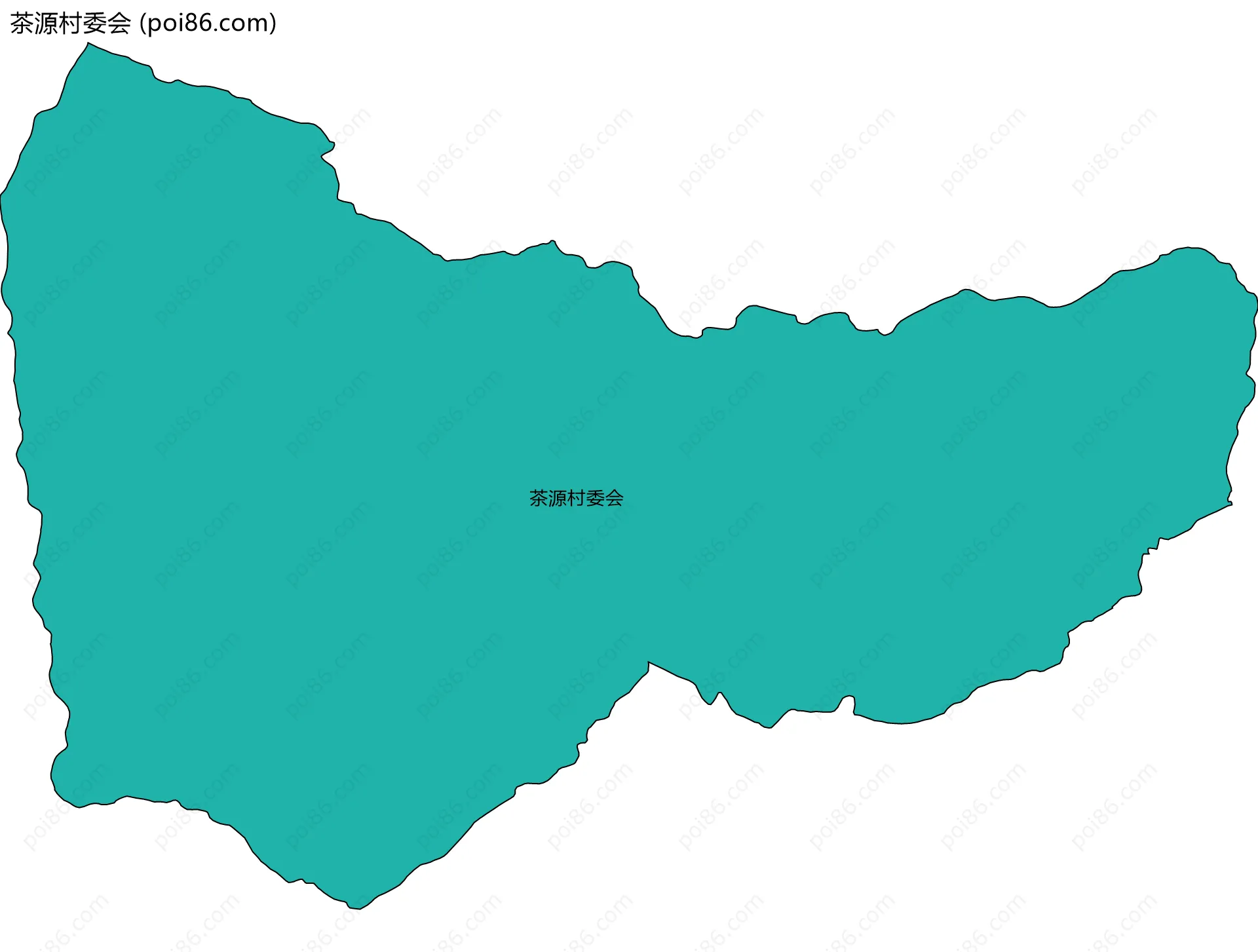 茶源村委会边界地图