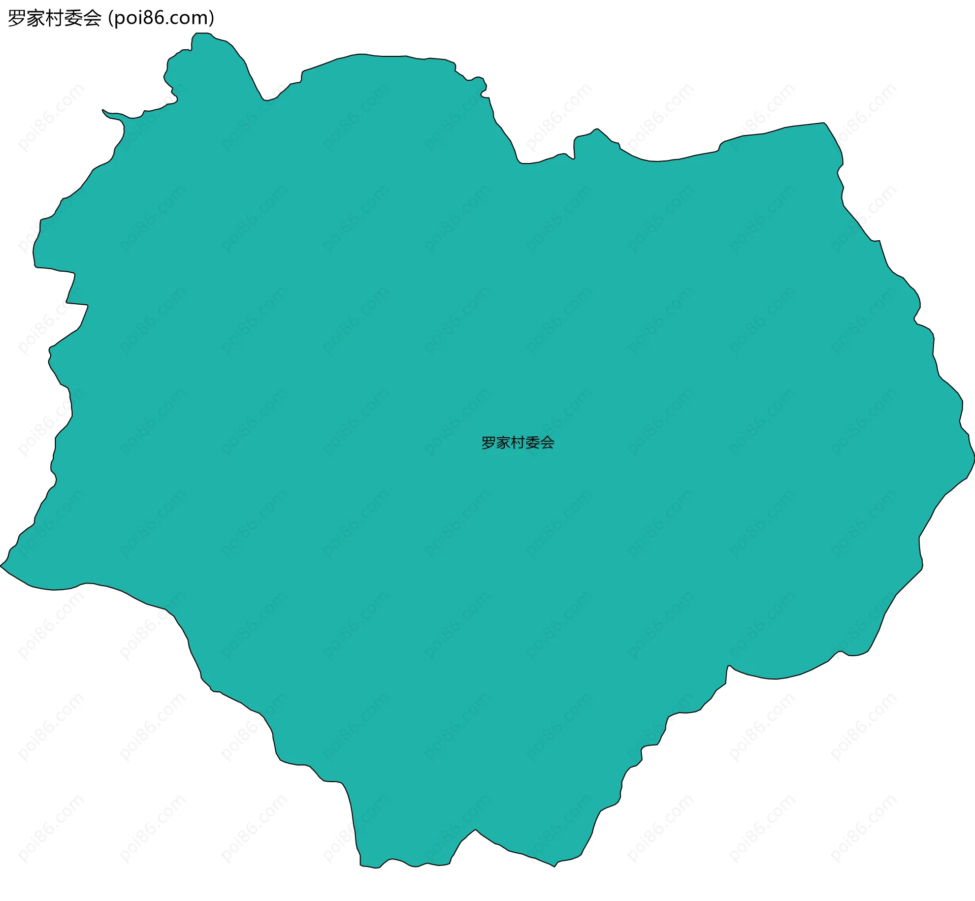 罗家村委会边界地图