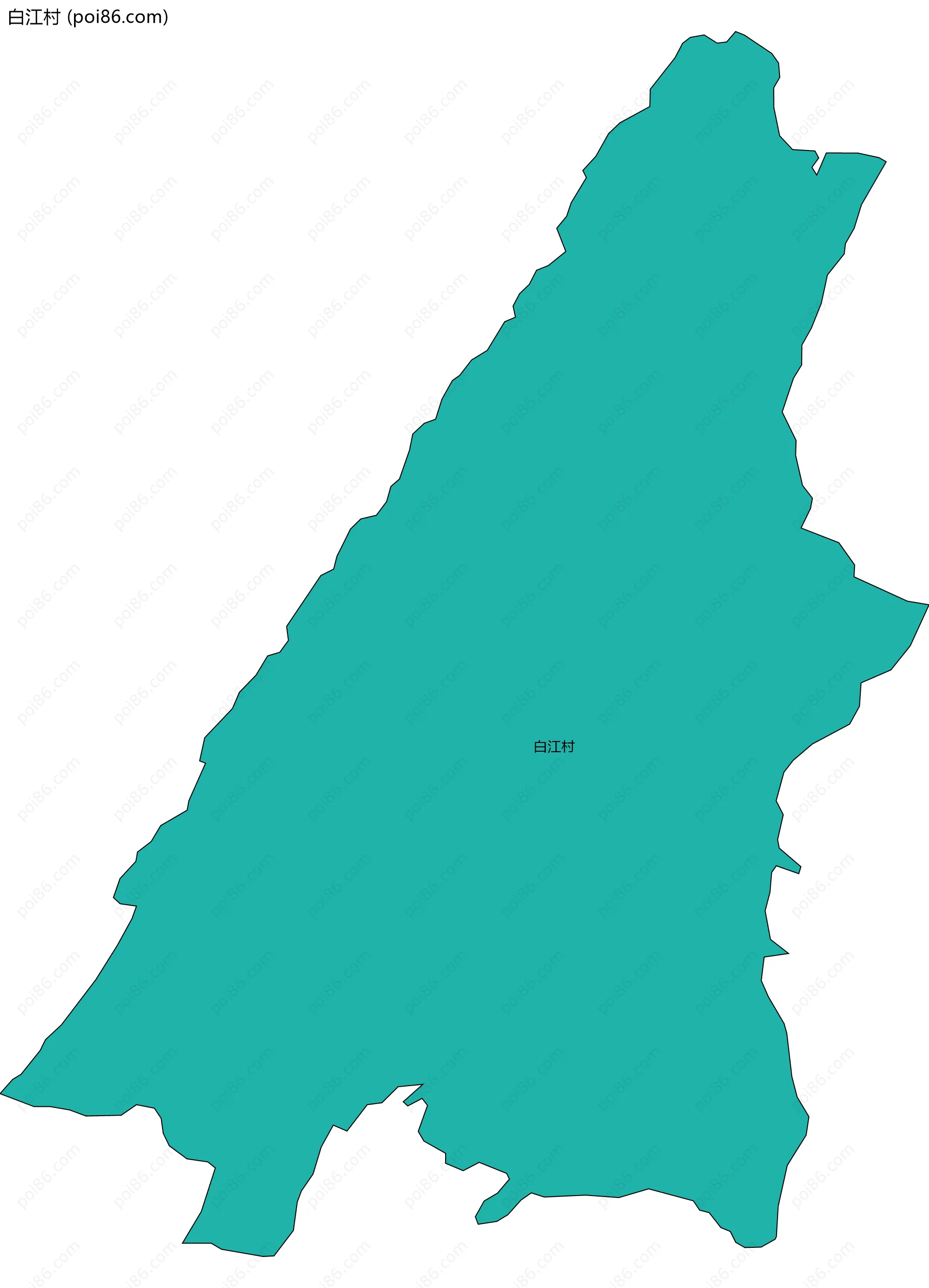 白江村边界地图