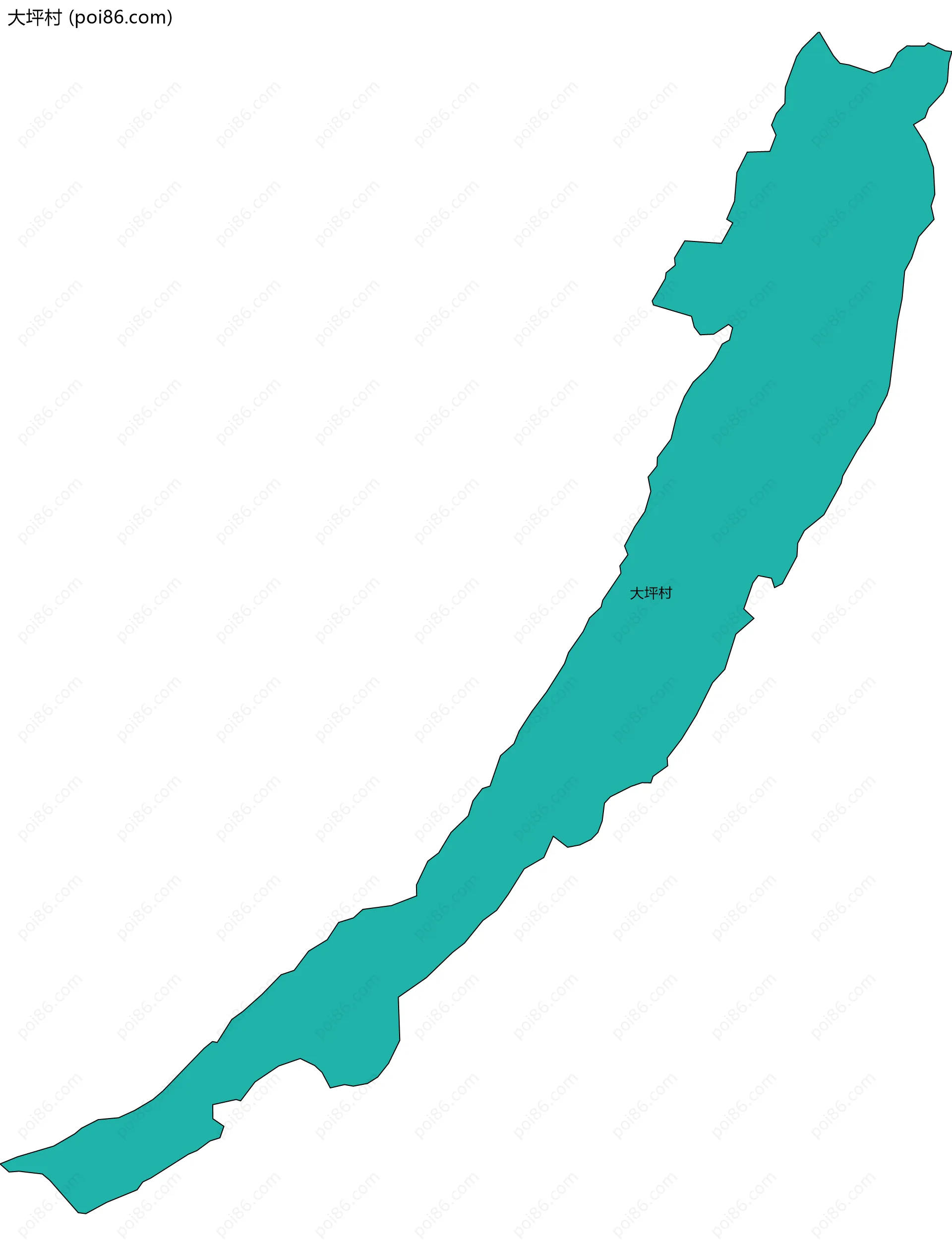 大坪村边界地图