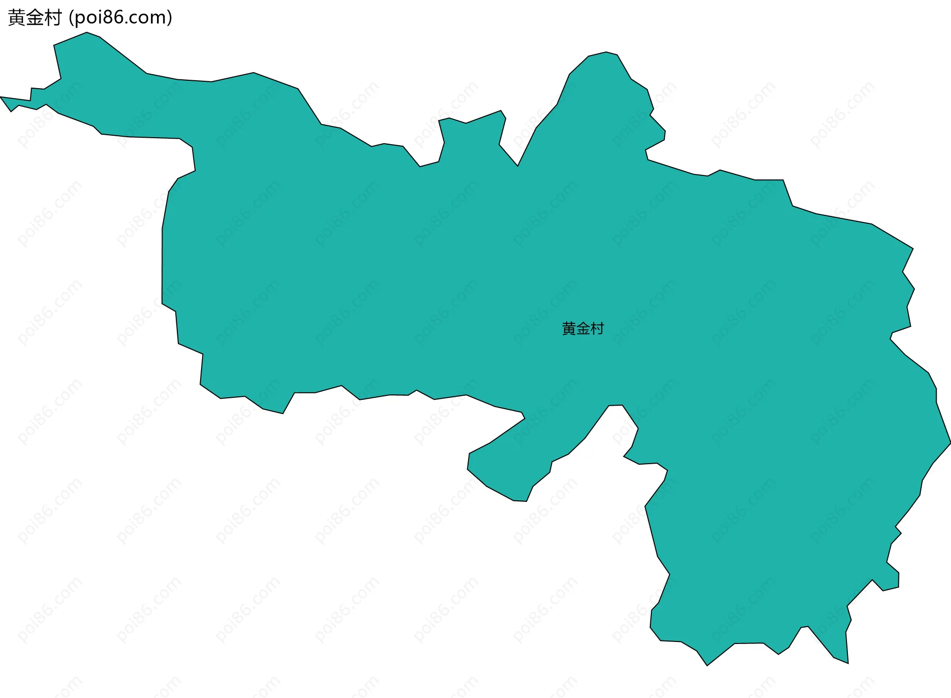 黄金村边界地图