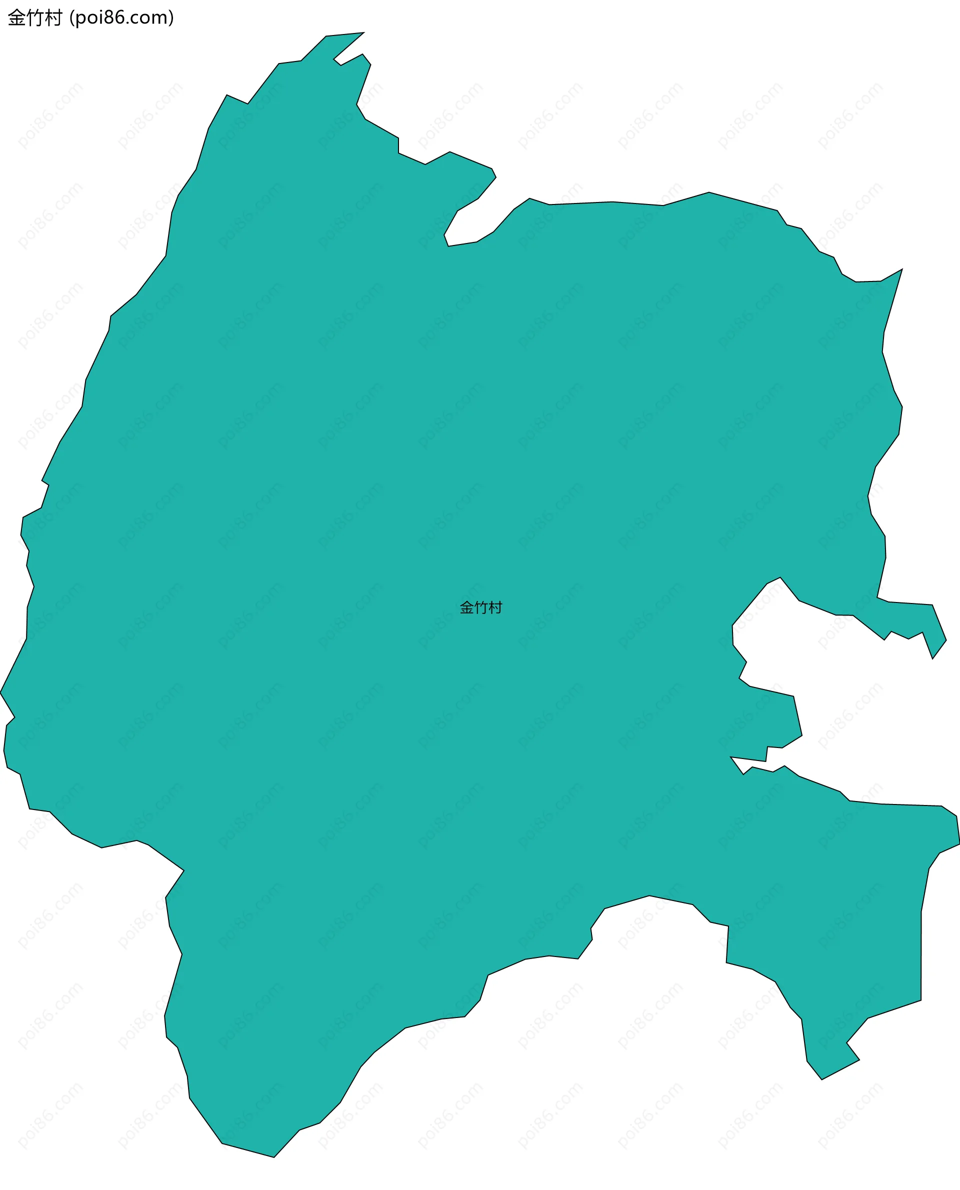 金竹村边界地图