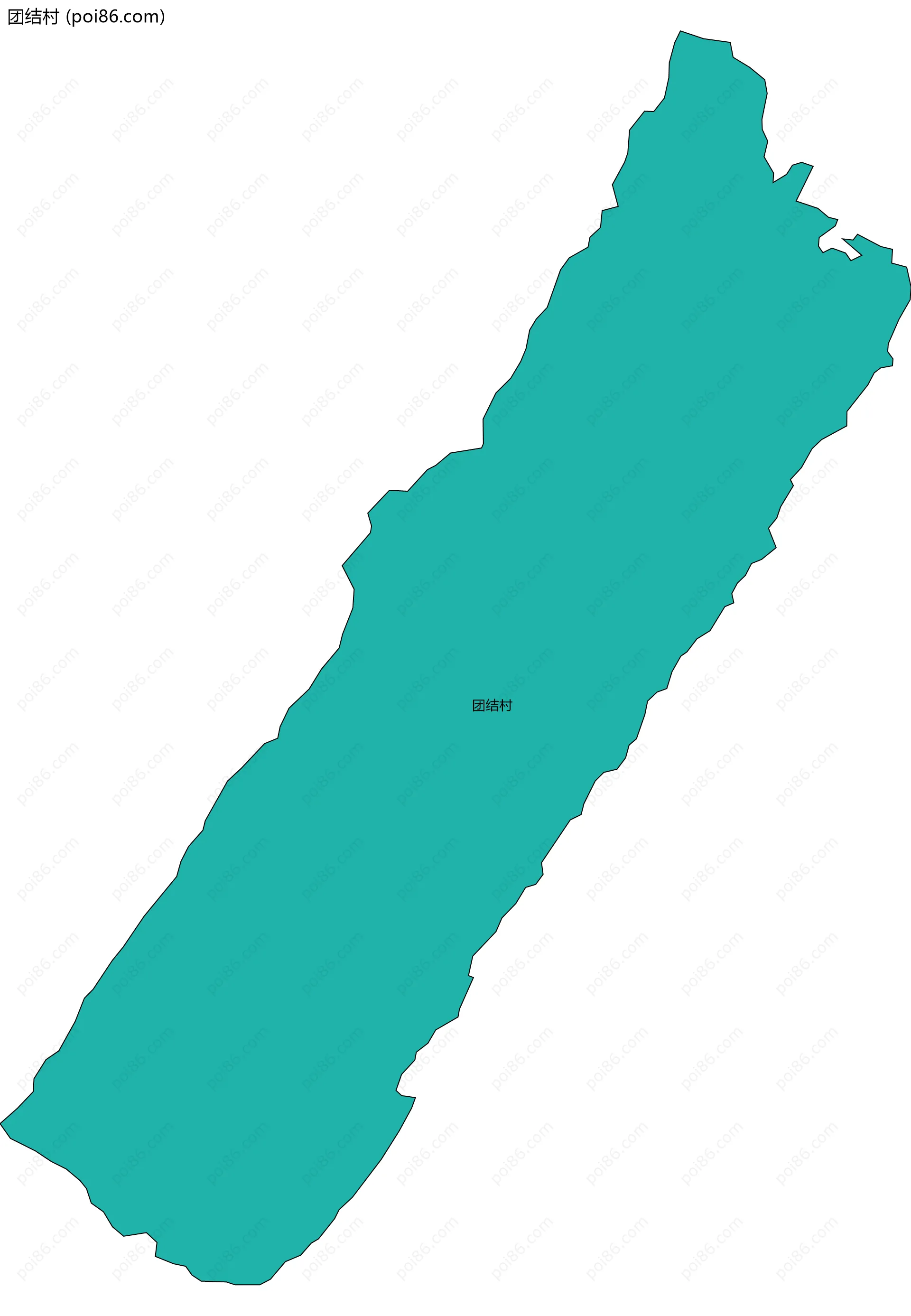 团结村边界地图