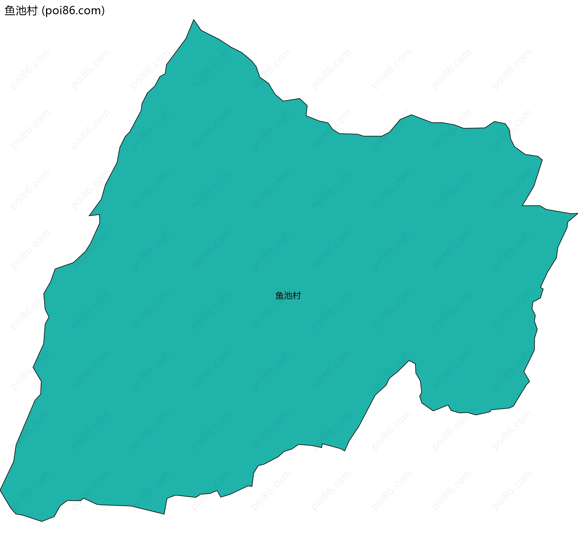 鱼池村边界地图