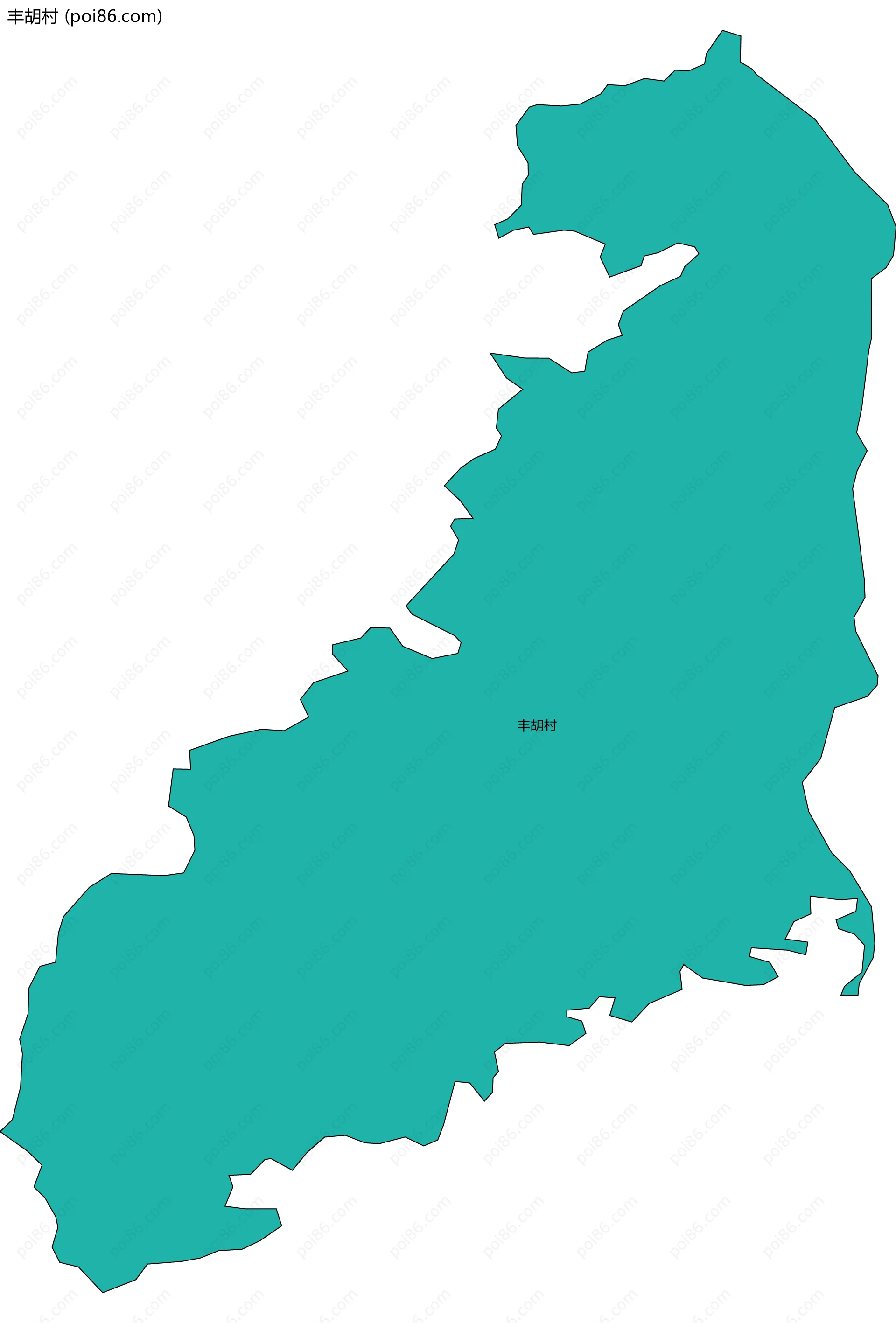 丰胡村边界地图