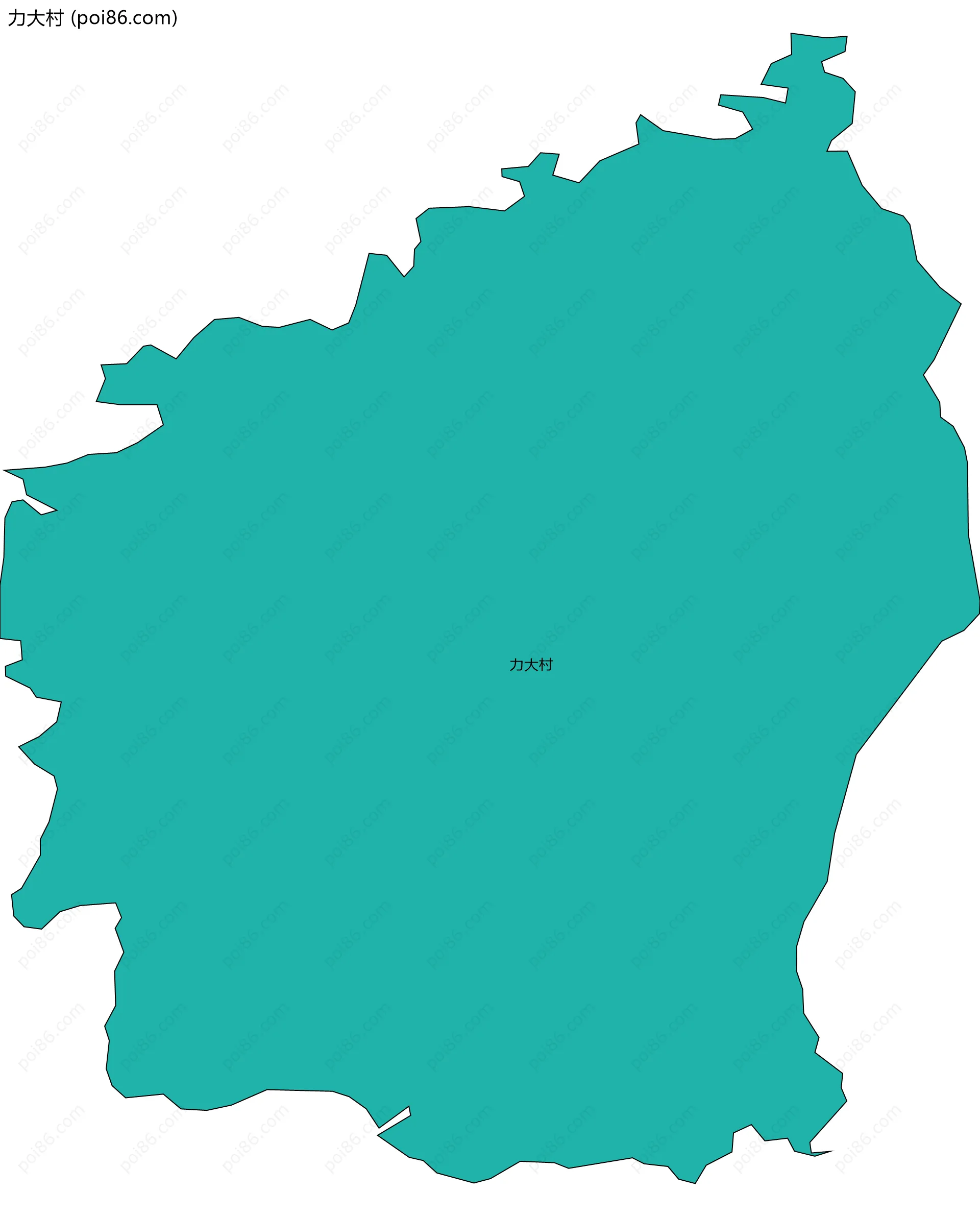 力大村边界地图