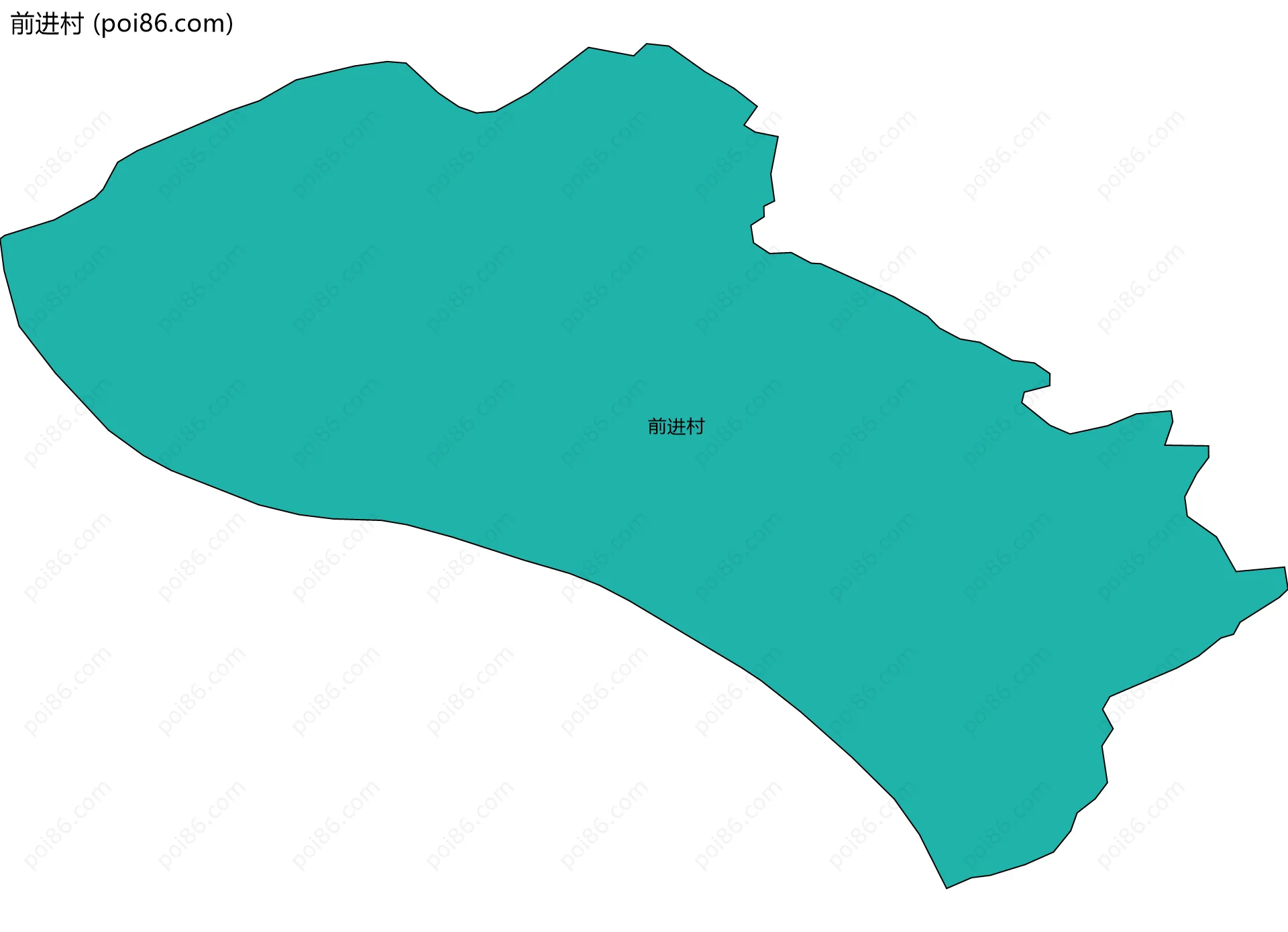前进村边界地图