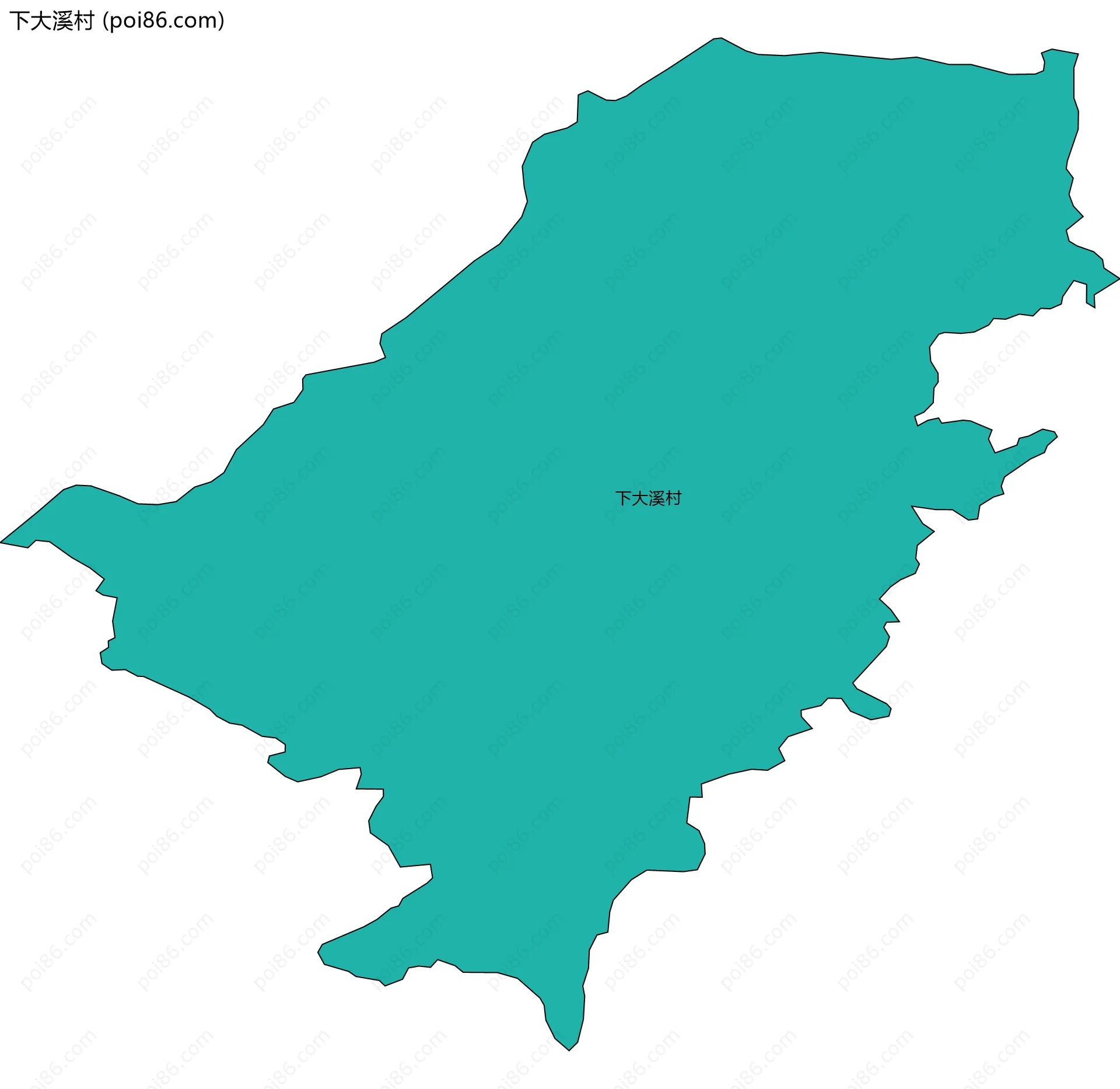 下大溪村边界地图