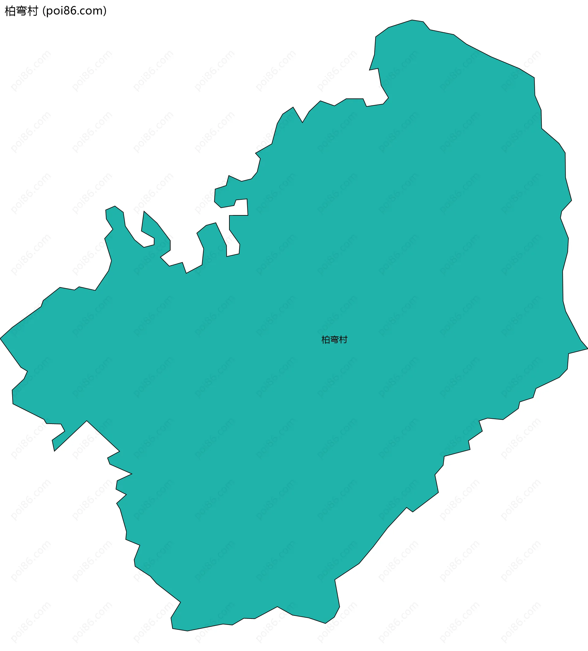 柏弯村边界地图