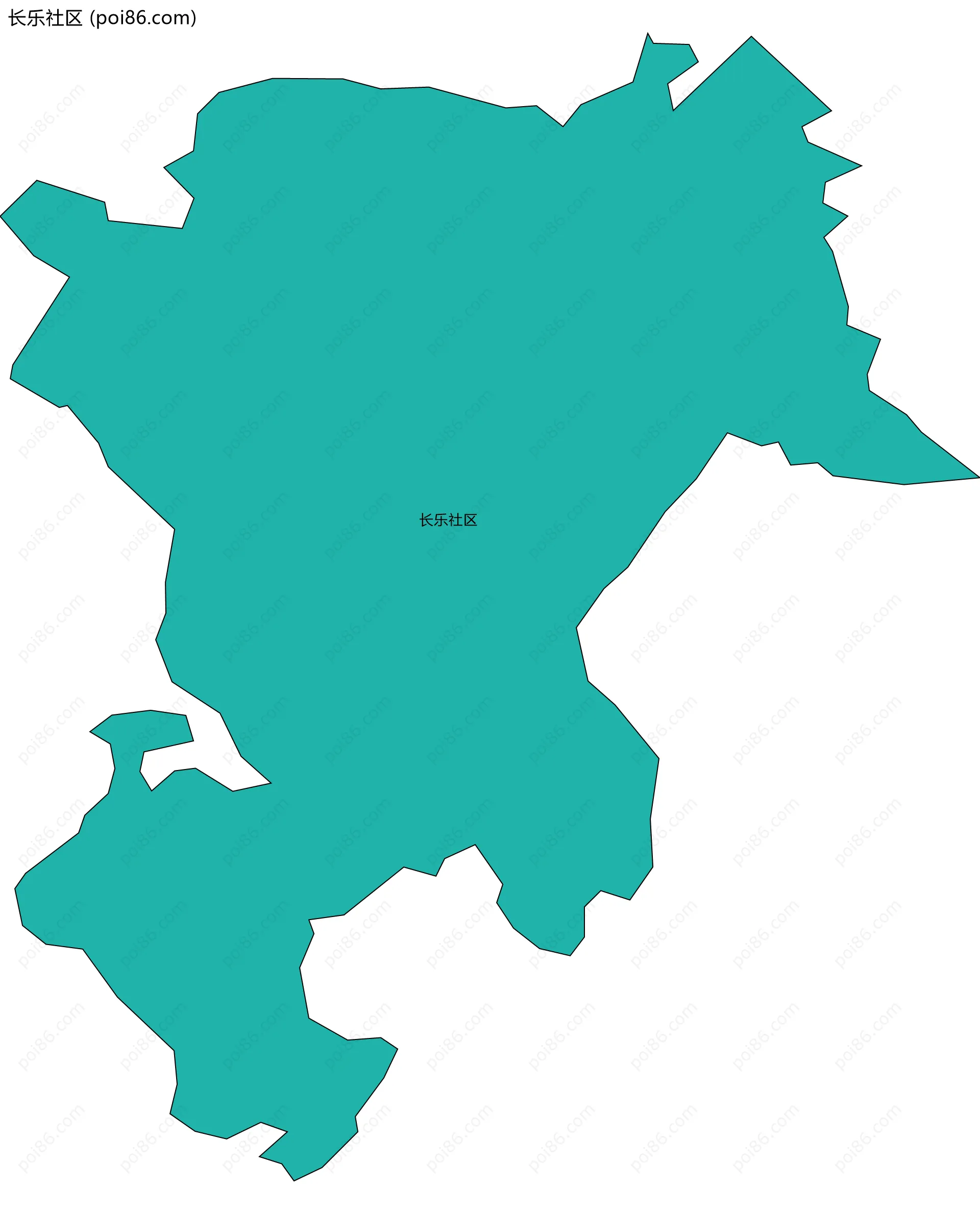 长乐社区边界地图