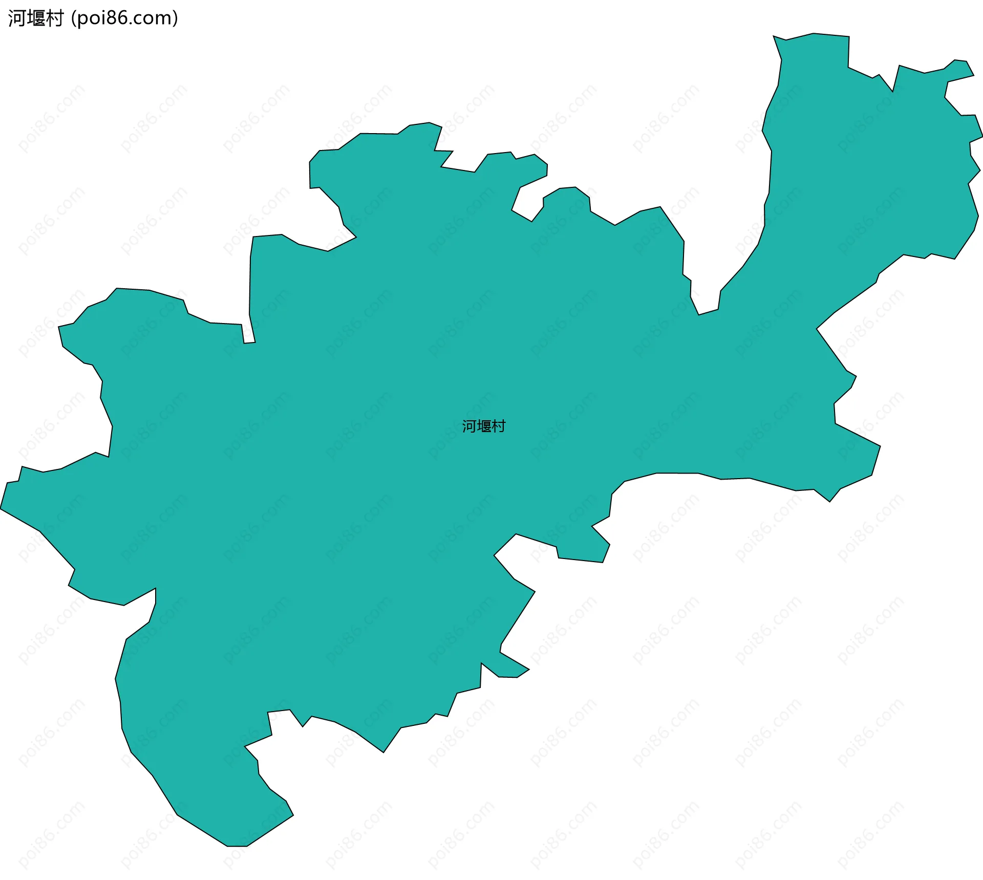 河堰村边界地图