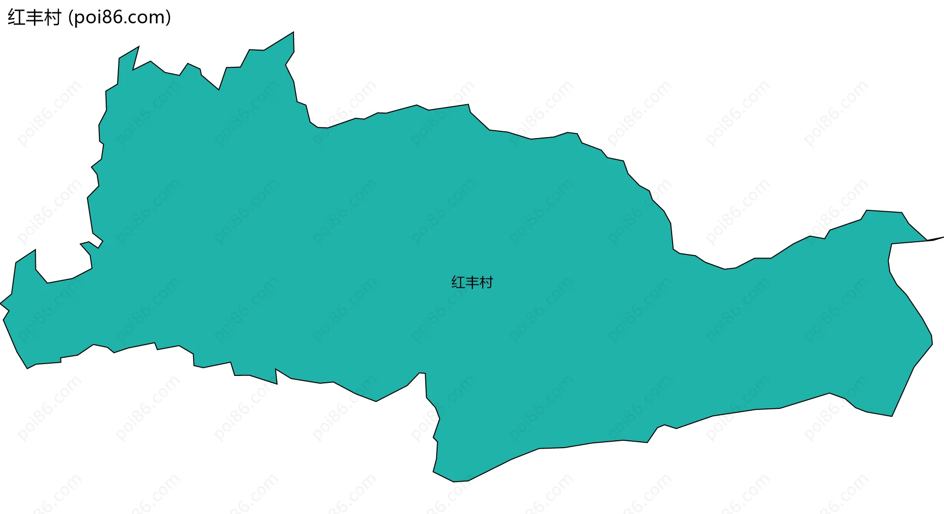 红丰村边界地图