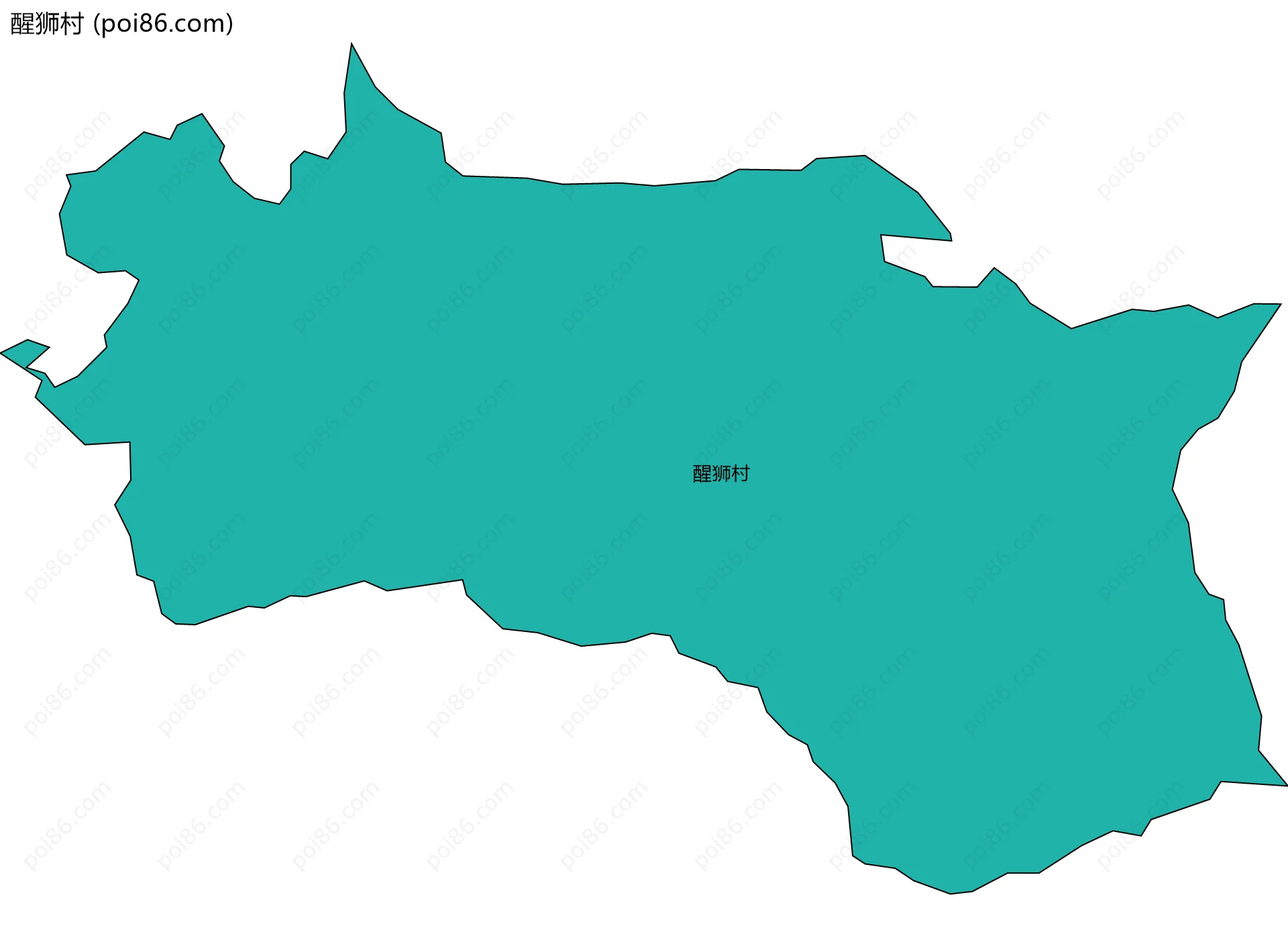 醒狮村边界地图