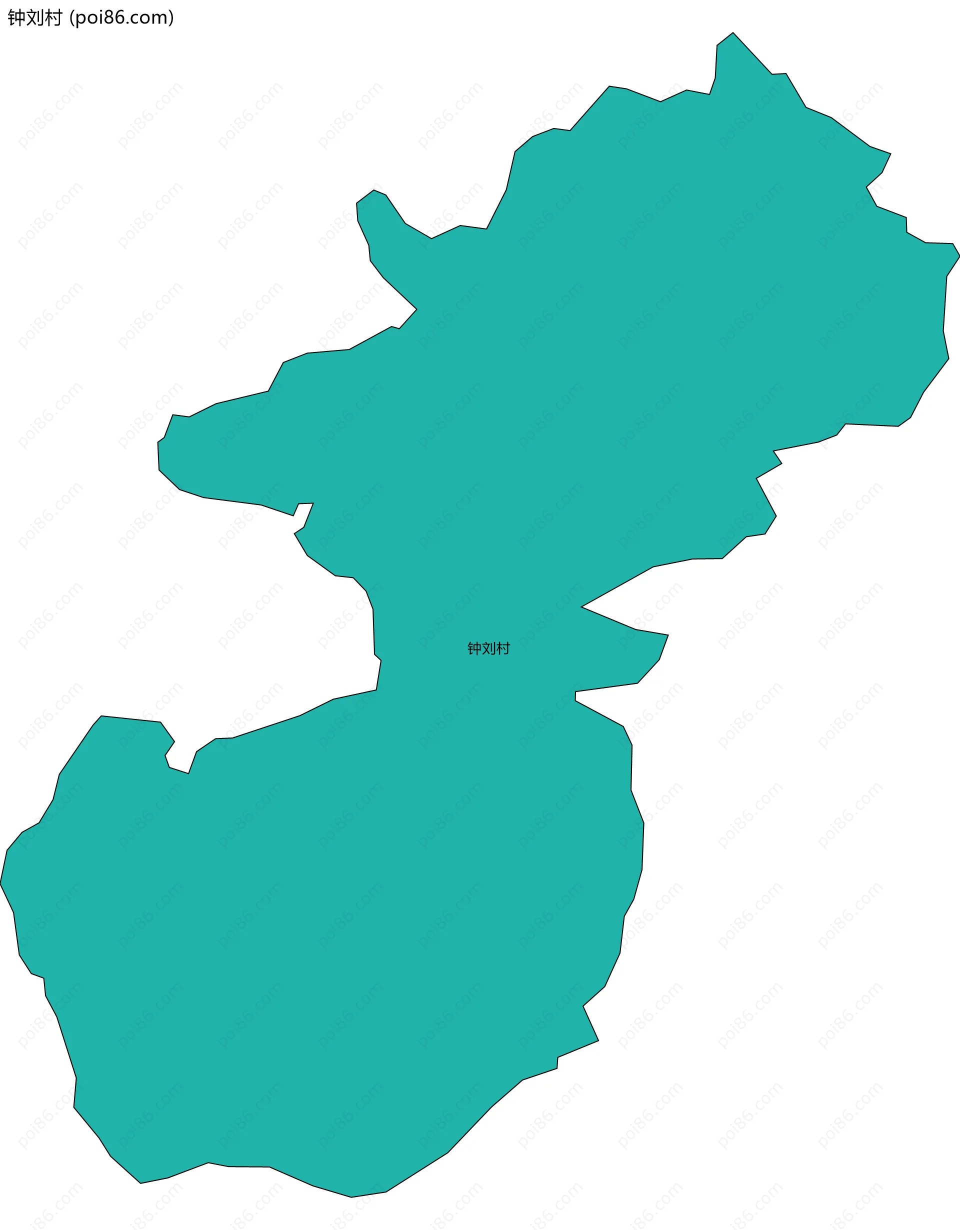 钟刘村边界地图