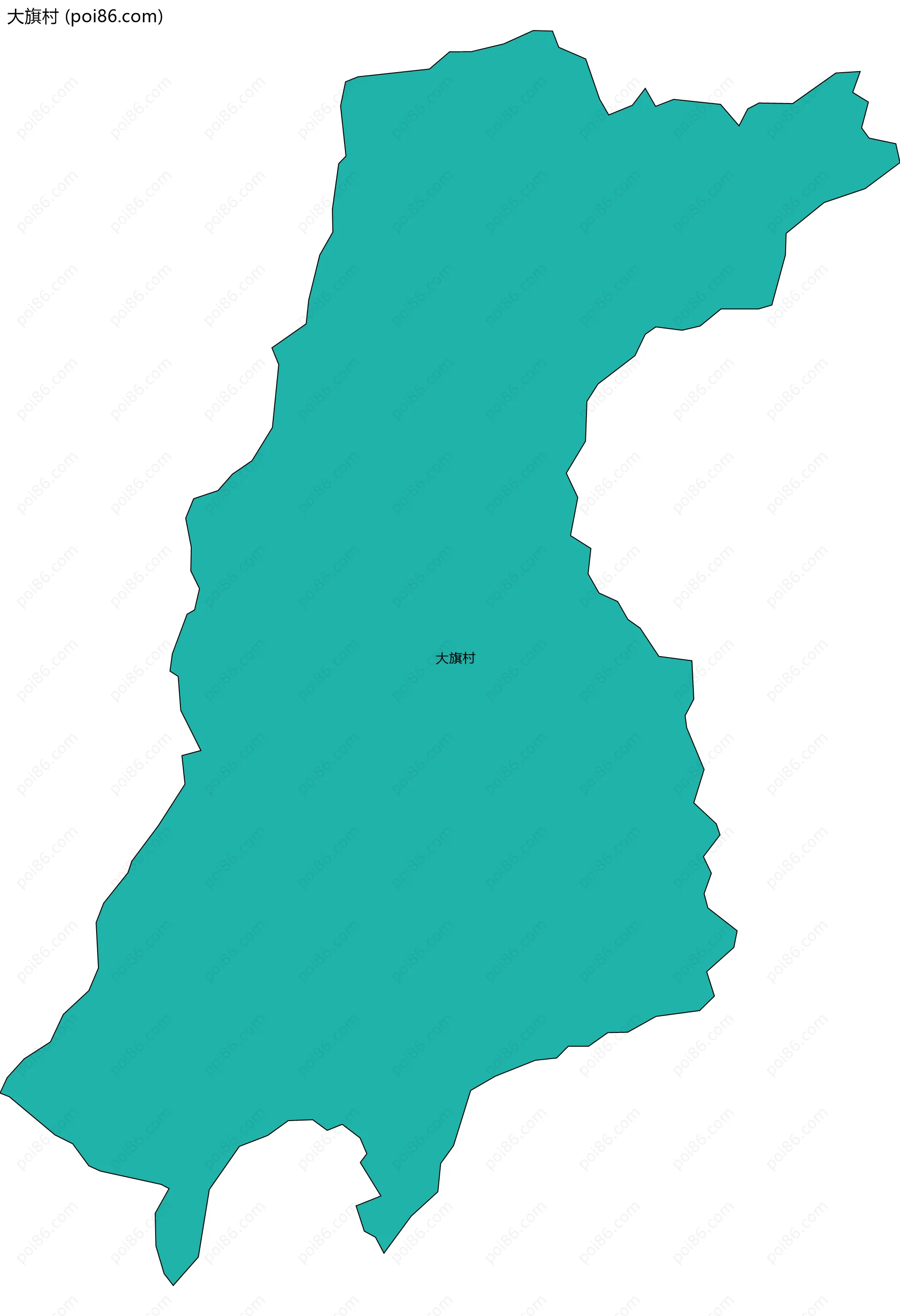 大旗村边界地图