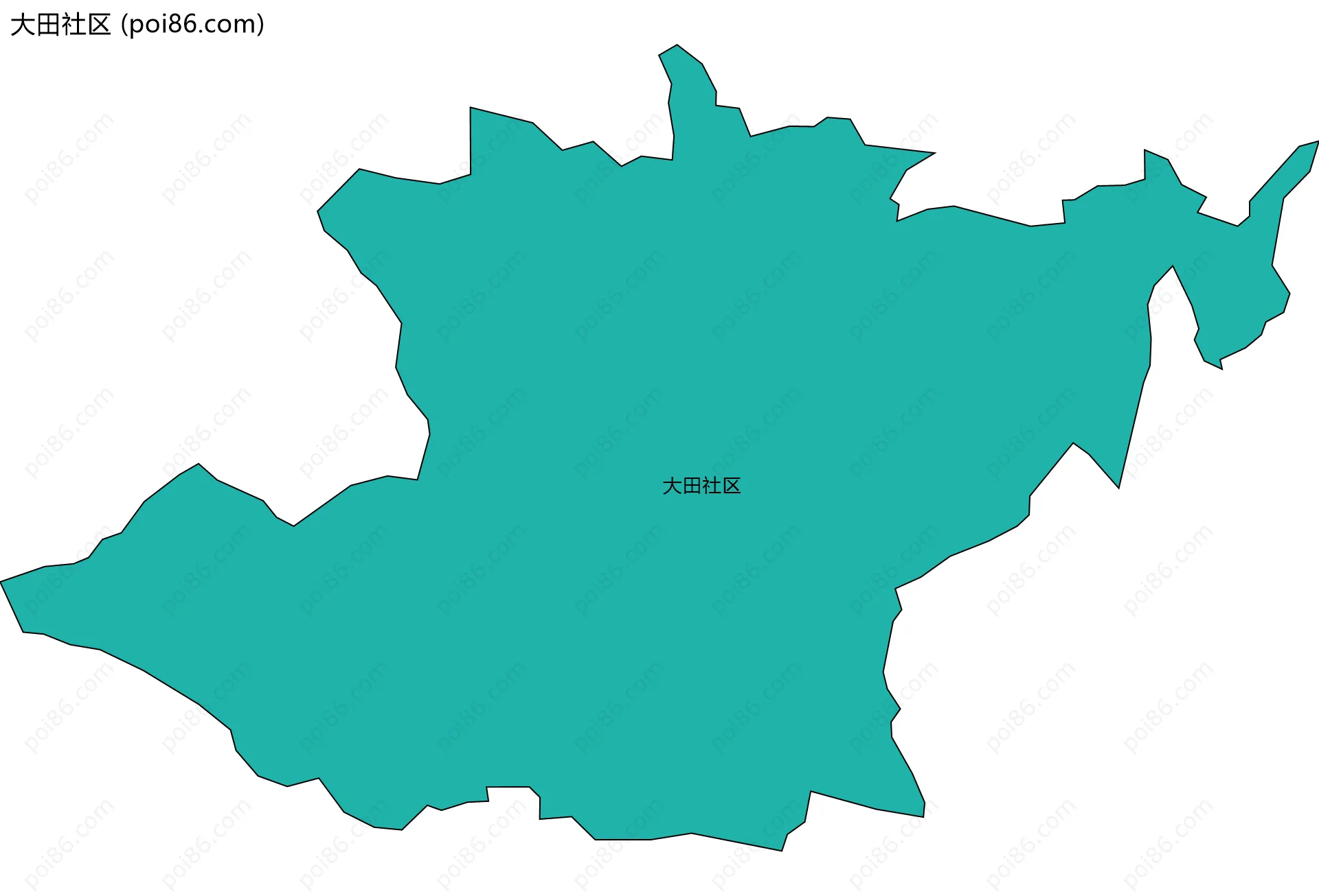 大田社区边界地图