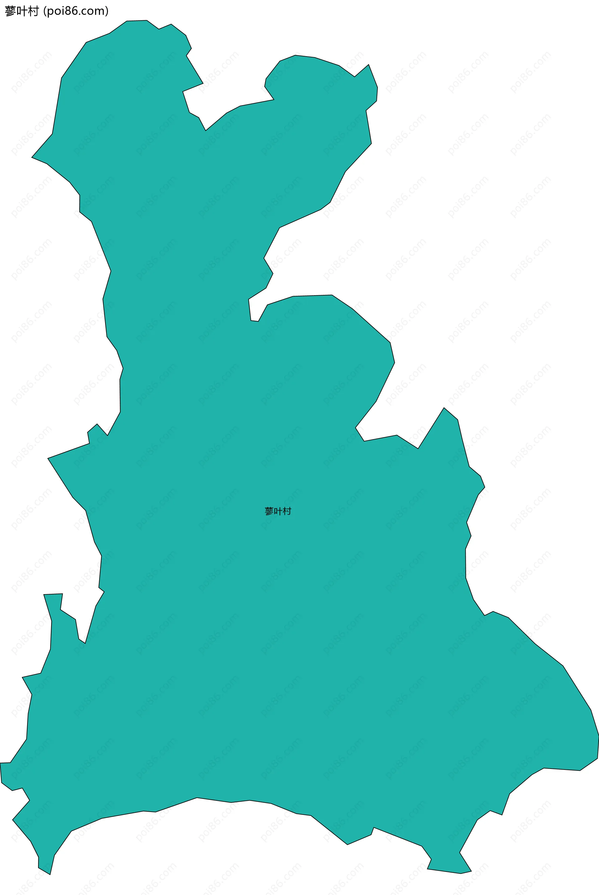 蓼叶村边界地图