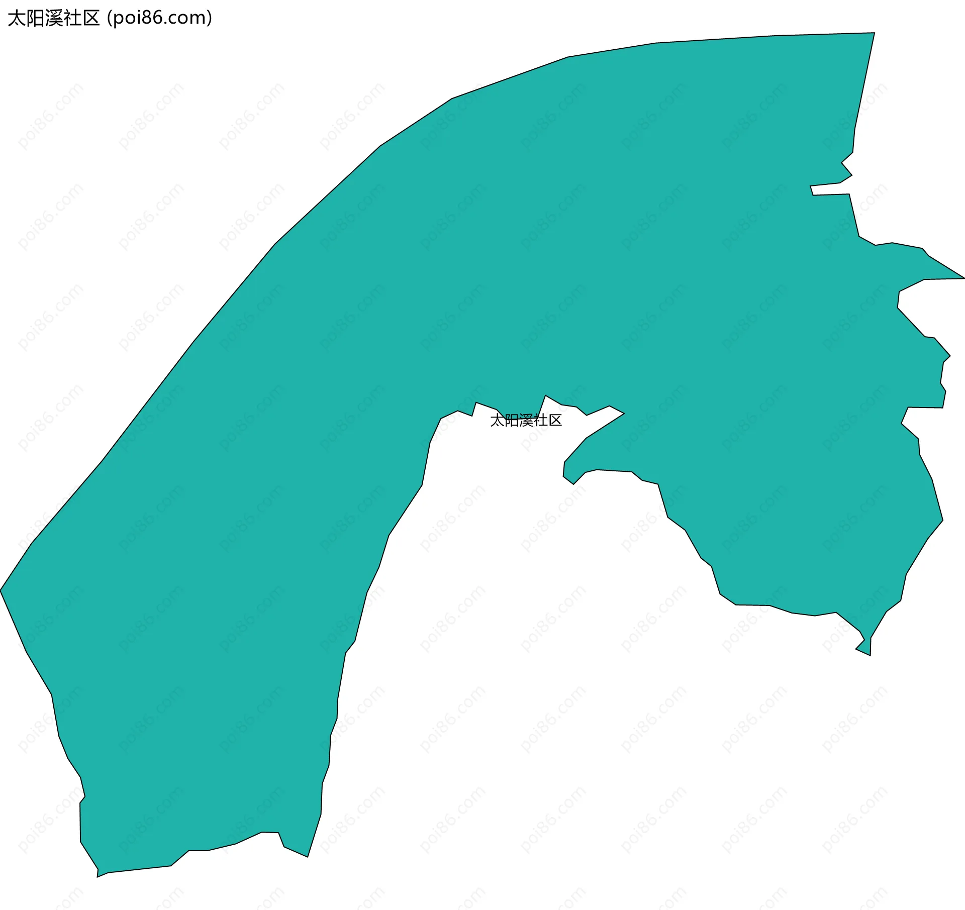 太阳溪社区边界地图