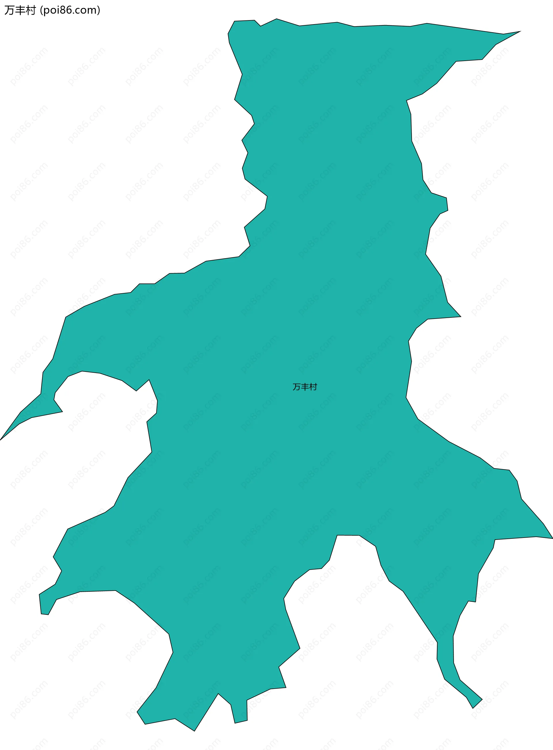 万丰村边界地图