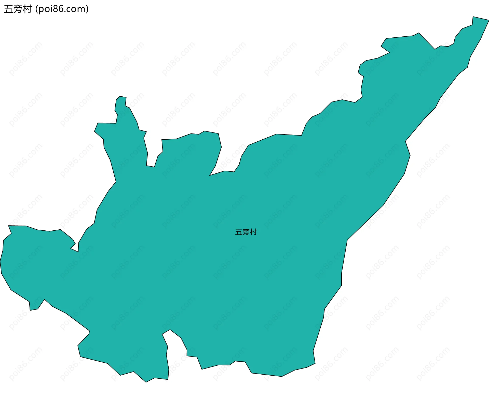 五旁村边界地图