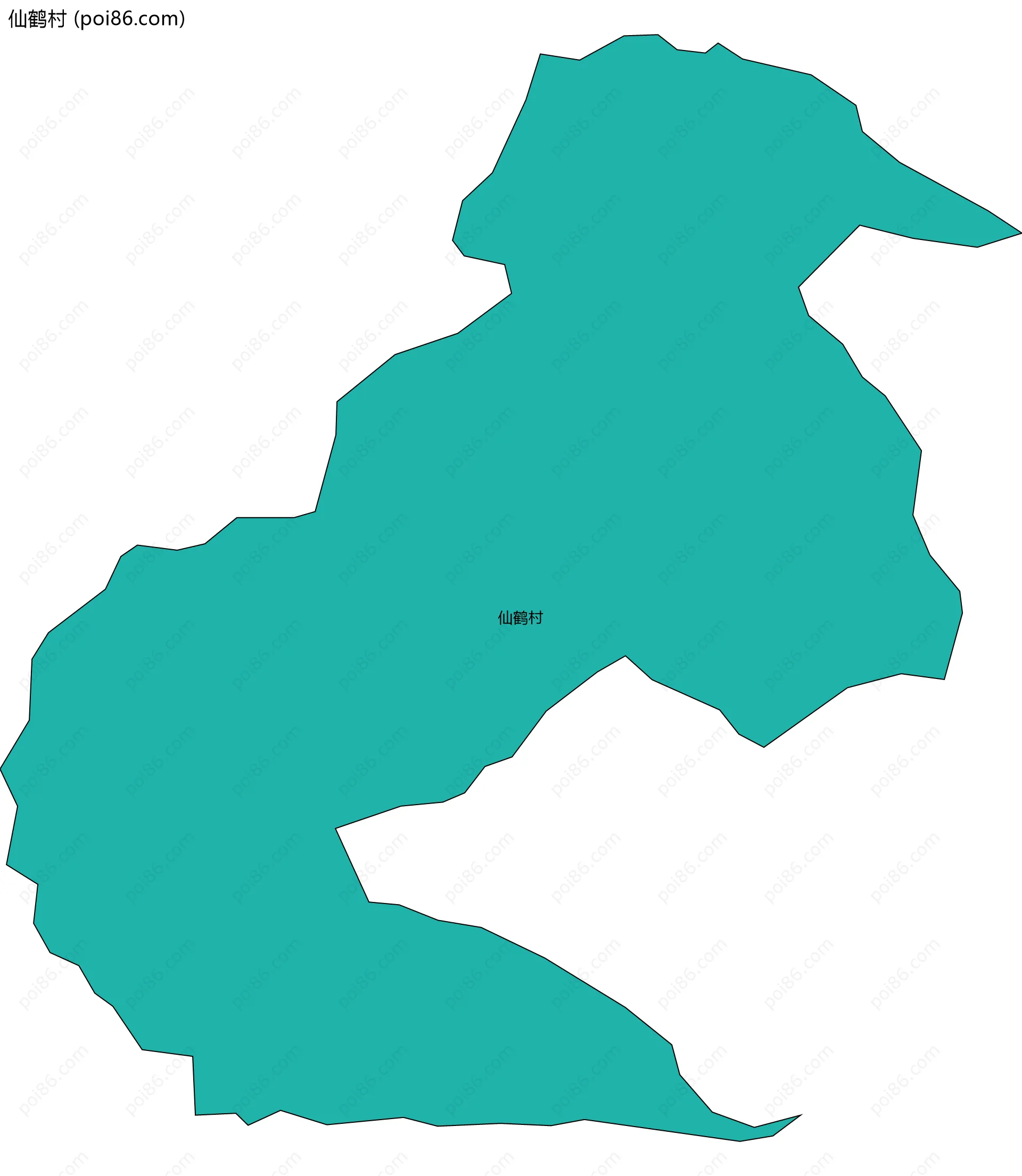 仙鹤村边界地图