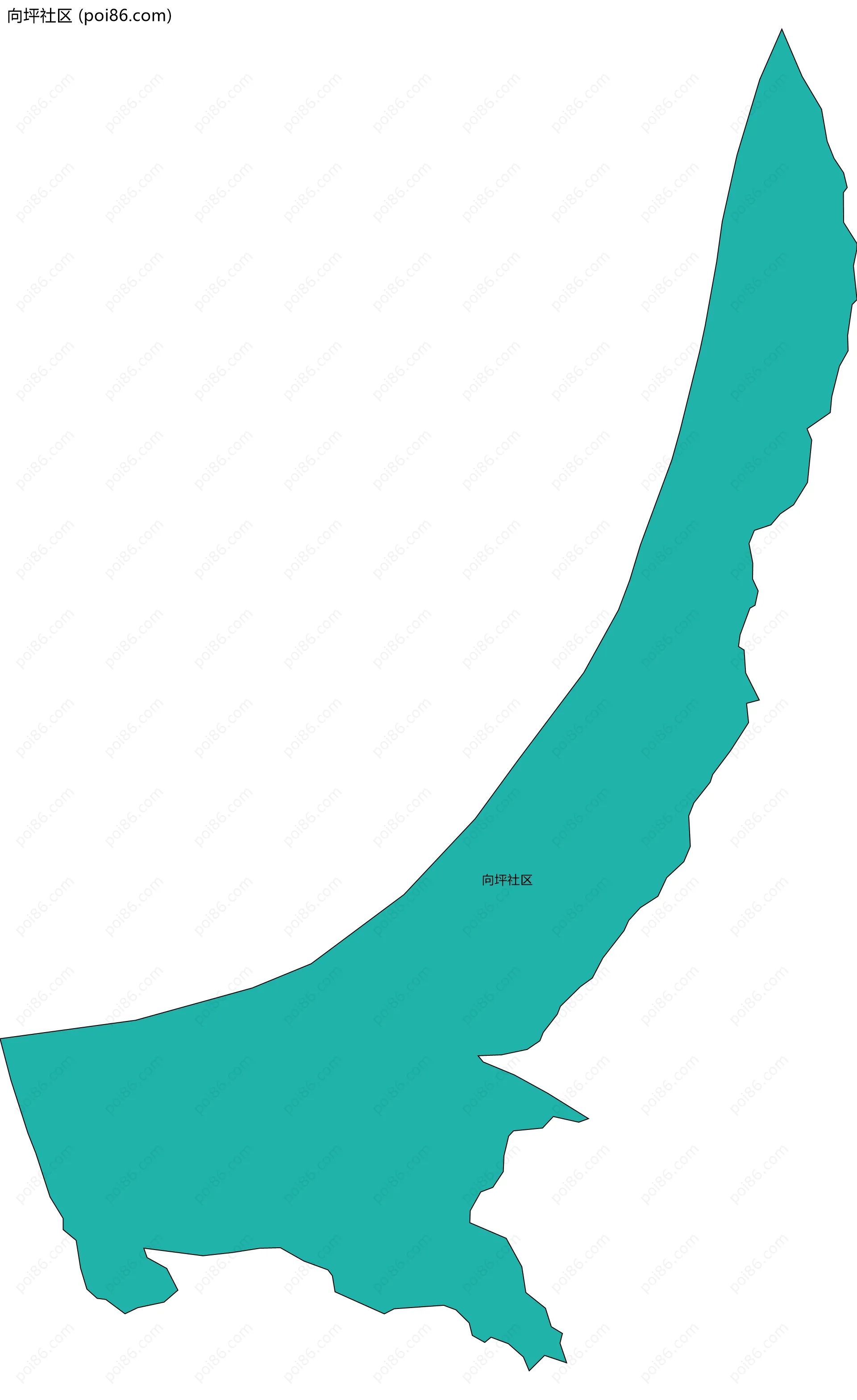 向坪社区边界地图