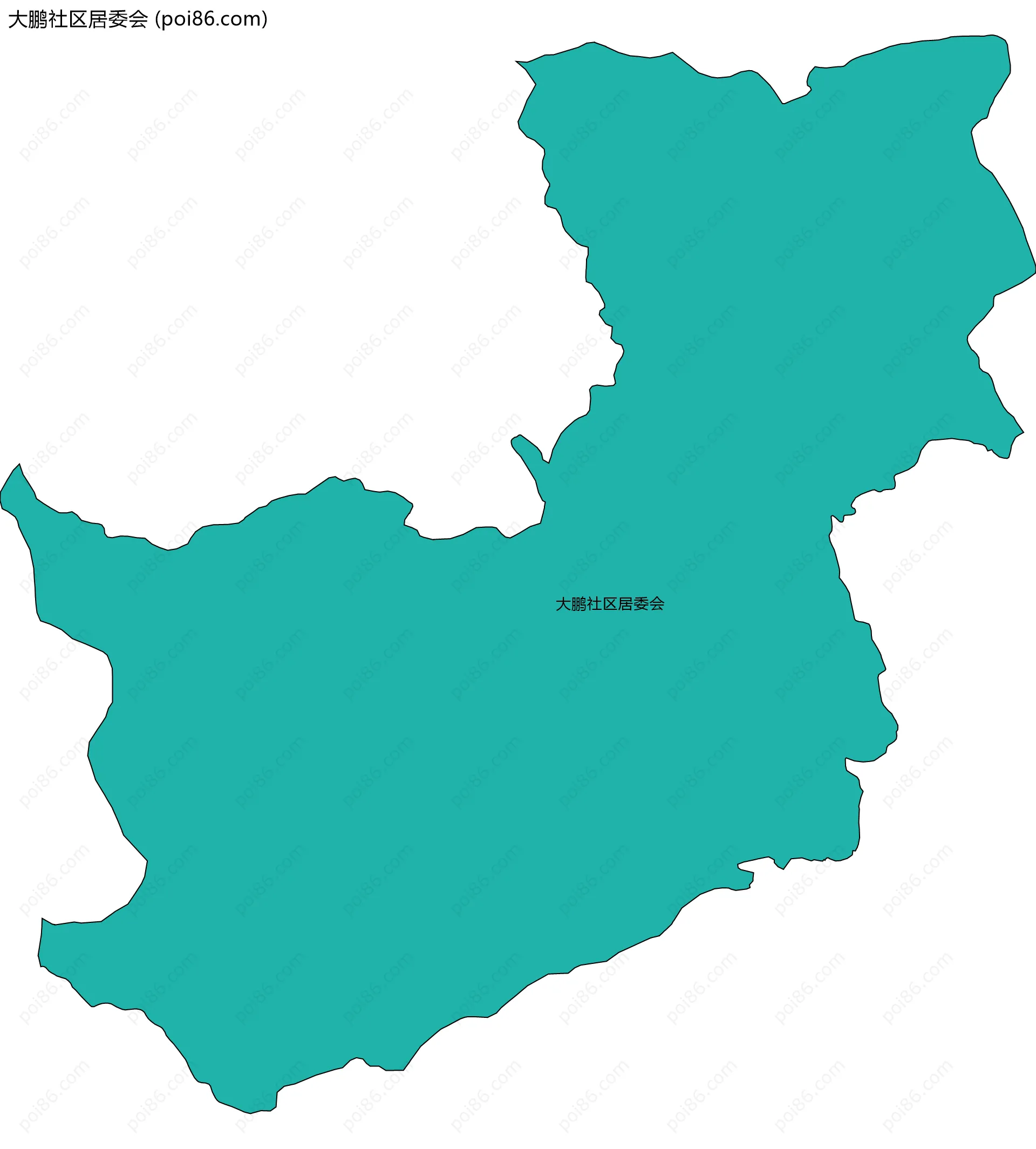 大鹏社区居委会边界地图