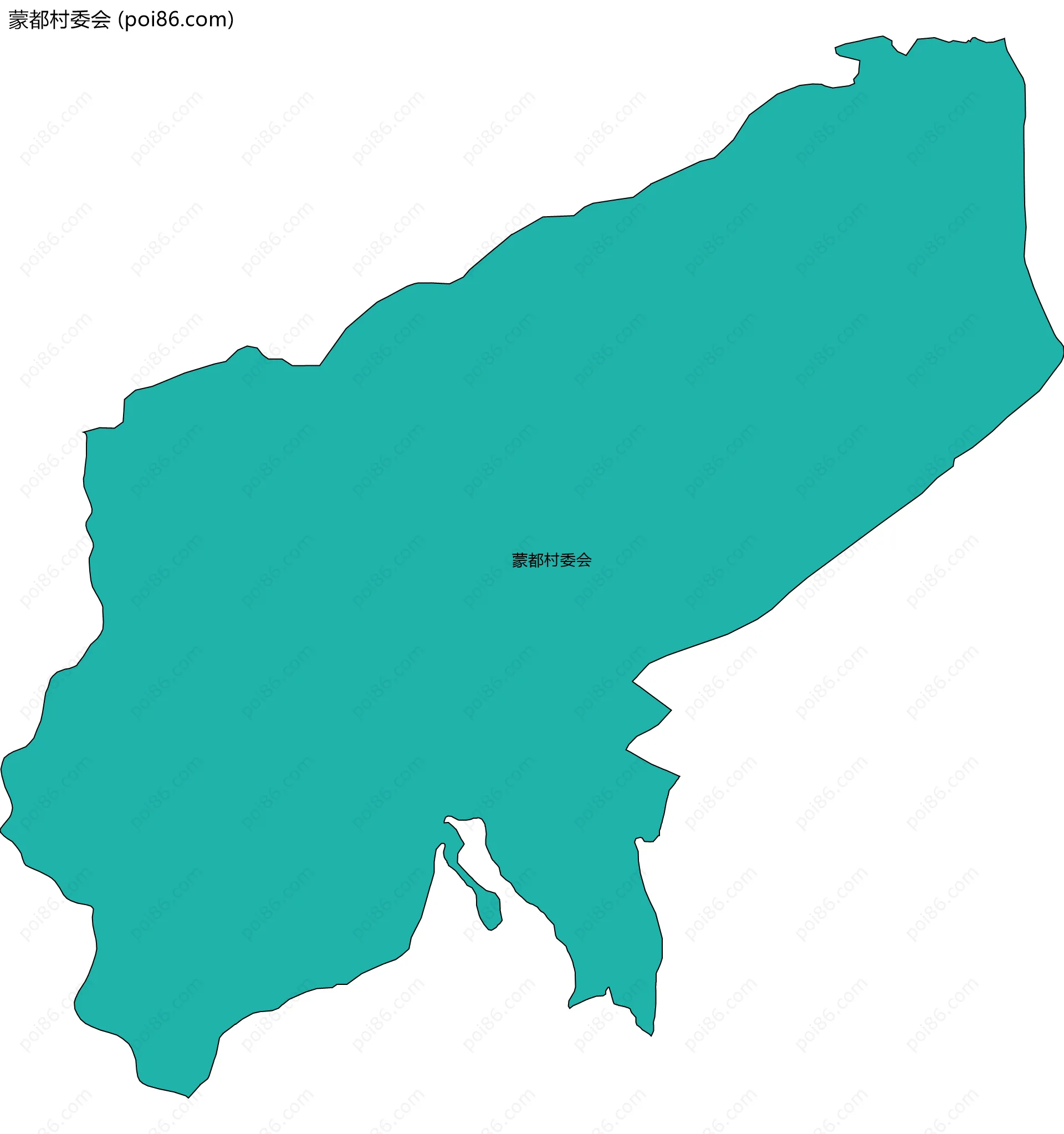 蒙都村委会边界地图