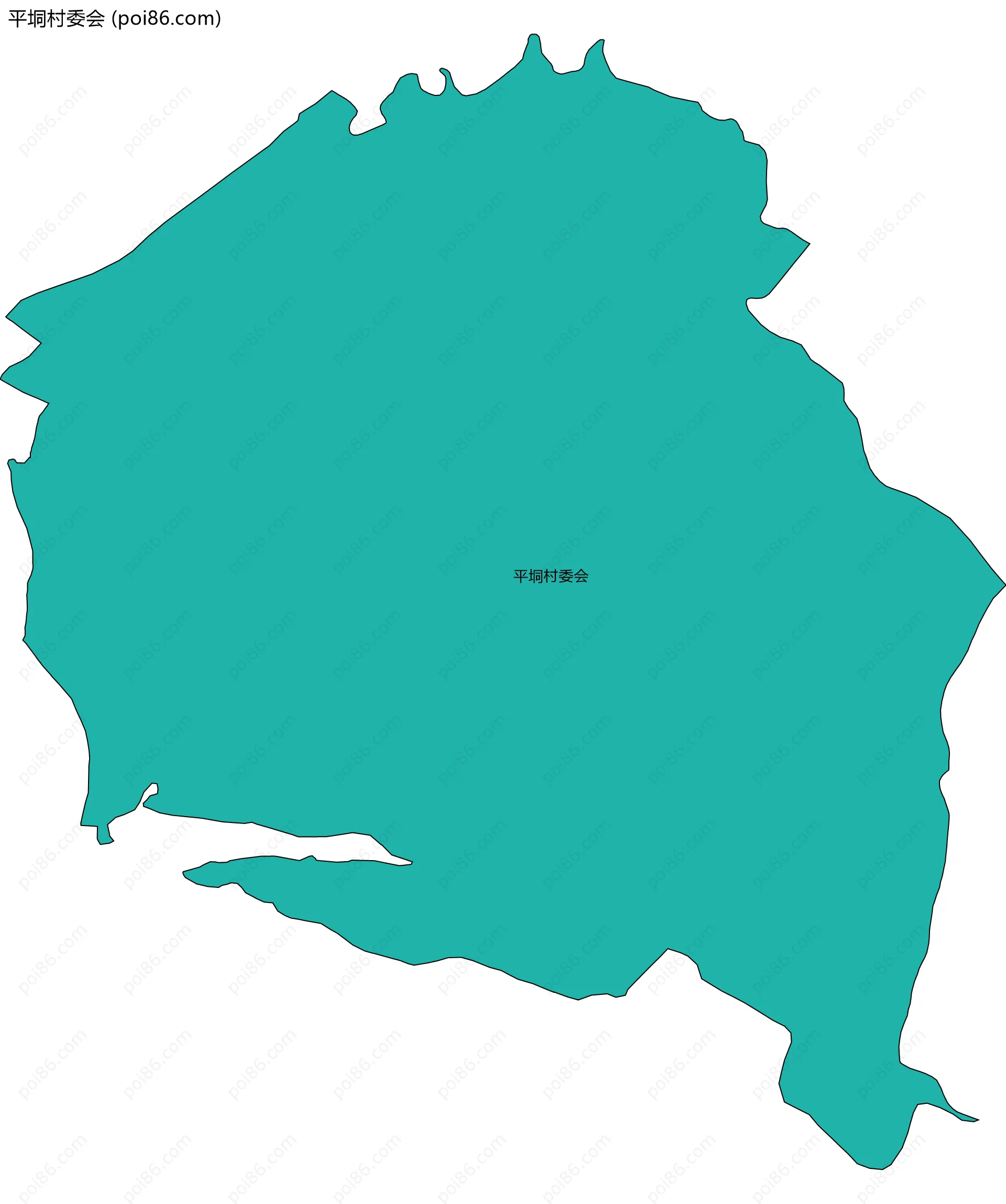 平垌村委会边界地图