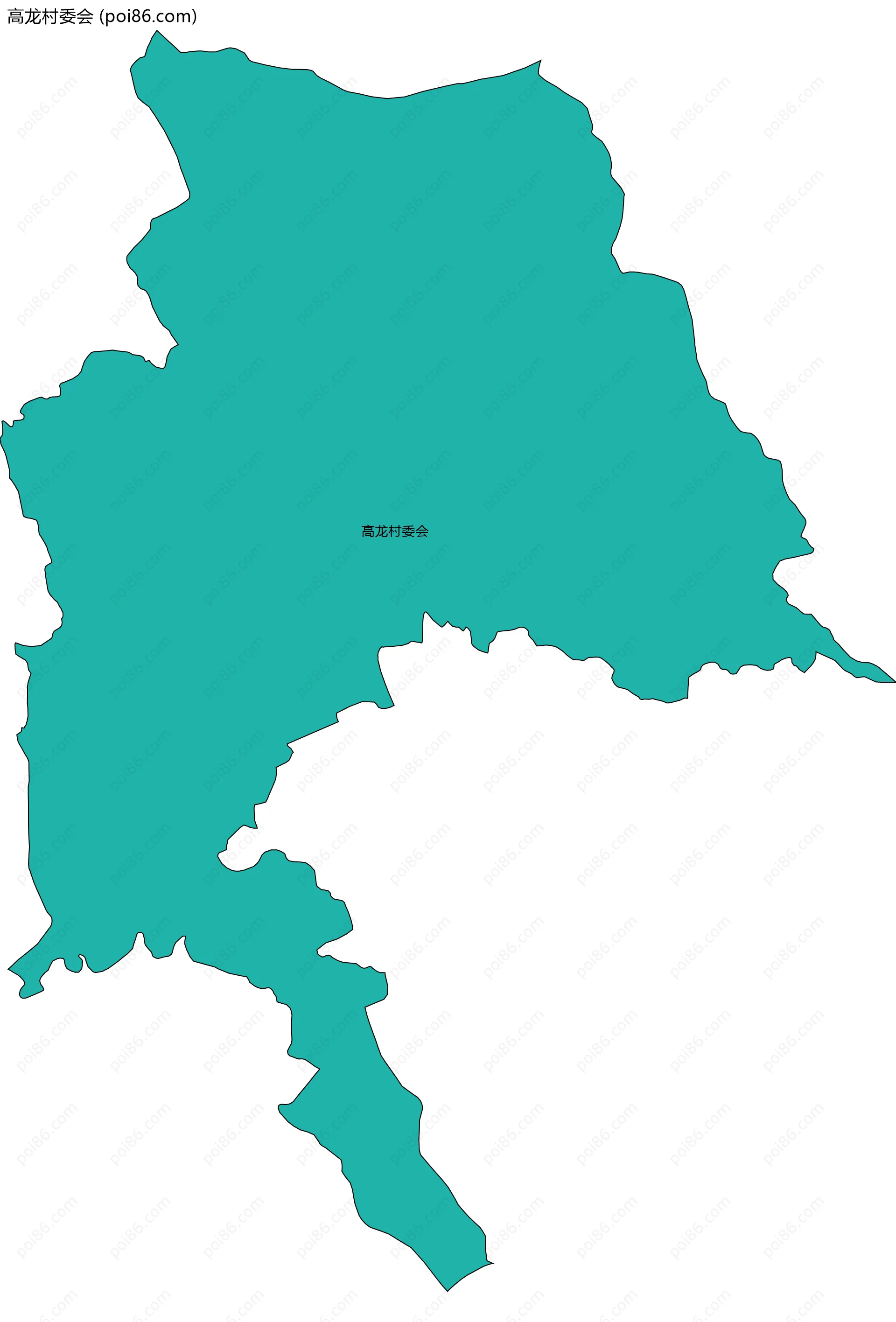 高龙村委会边界地图