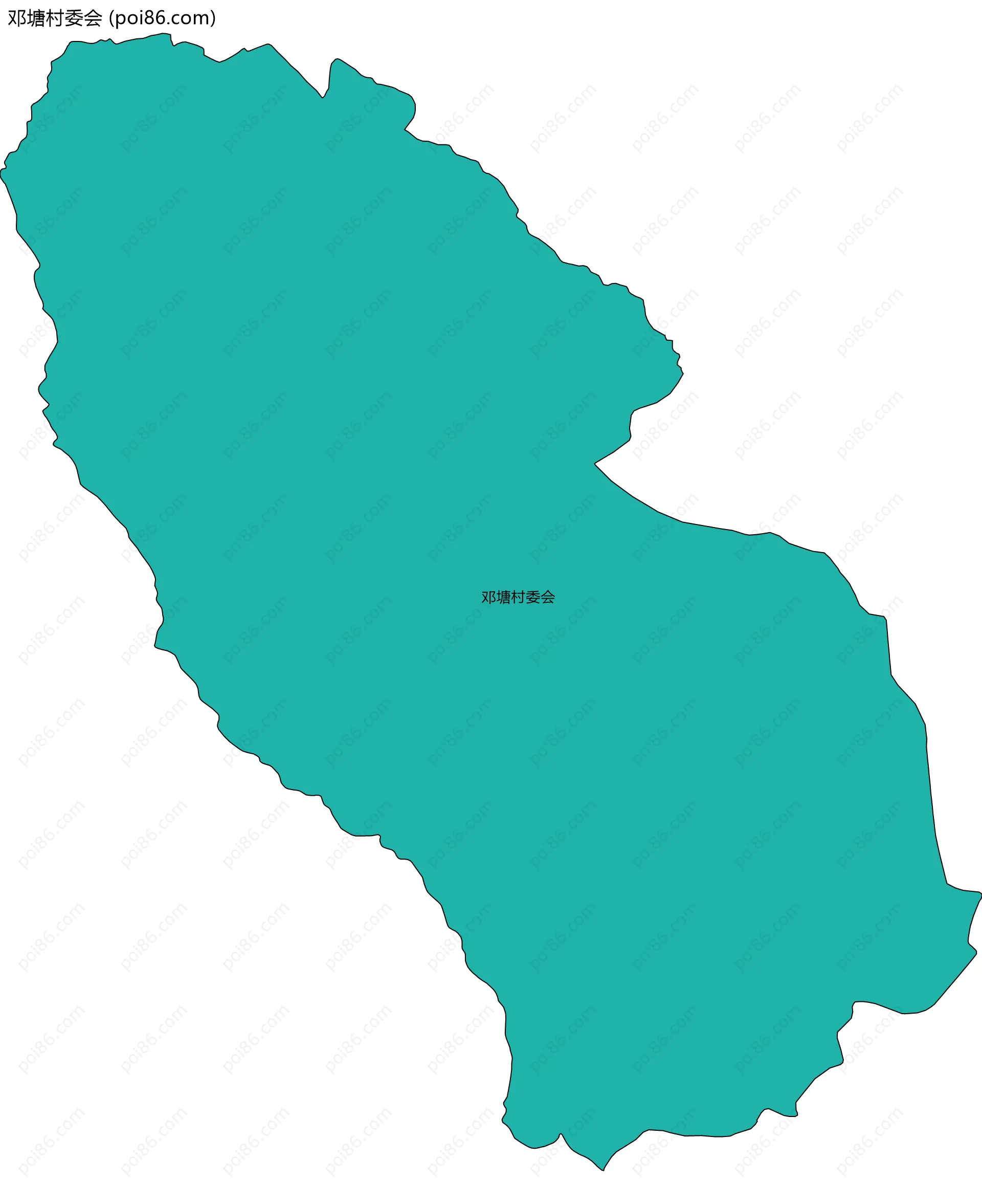 邓塘村委会边界地图