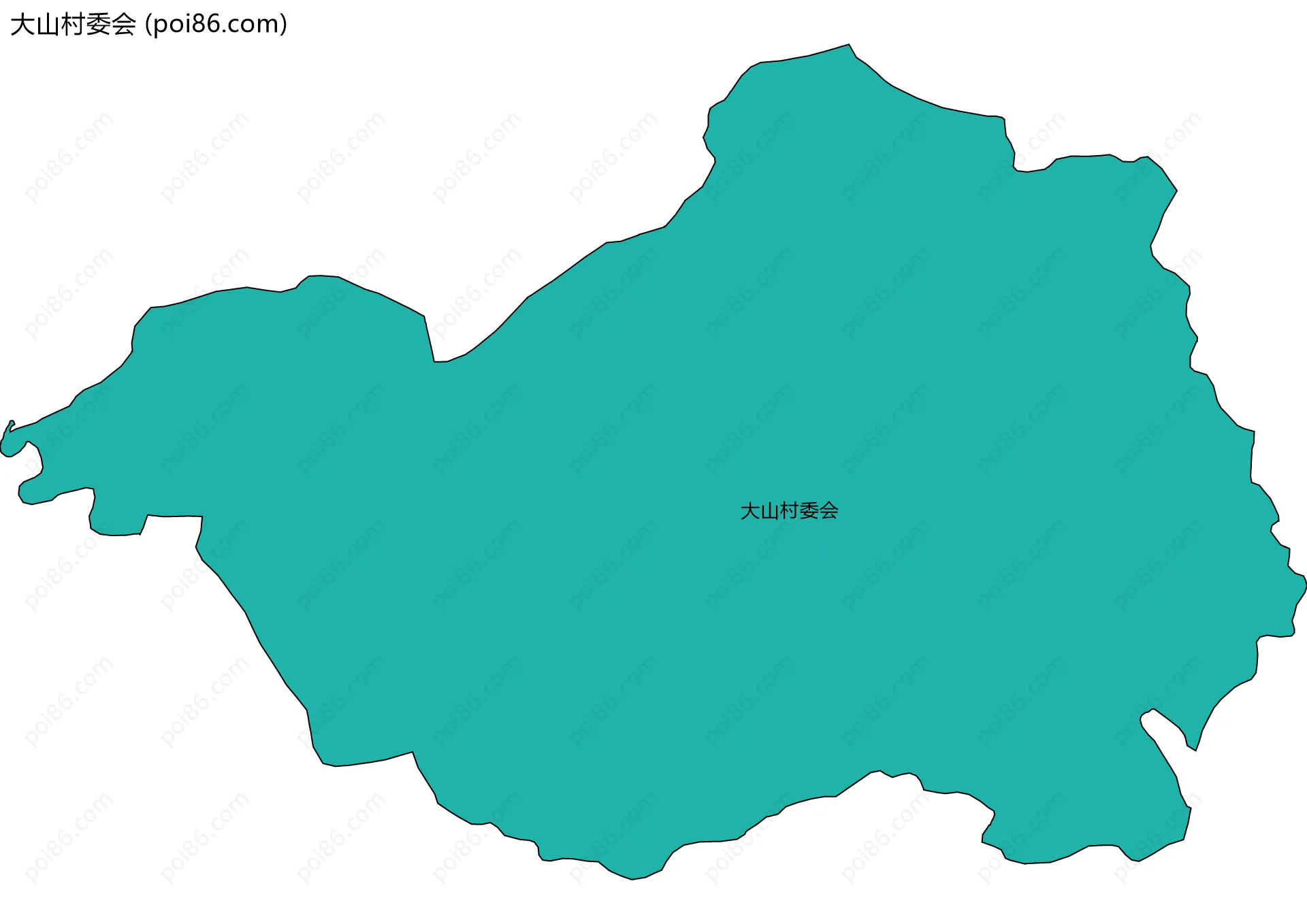 大山村委会边界地图
