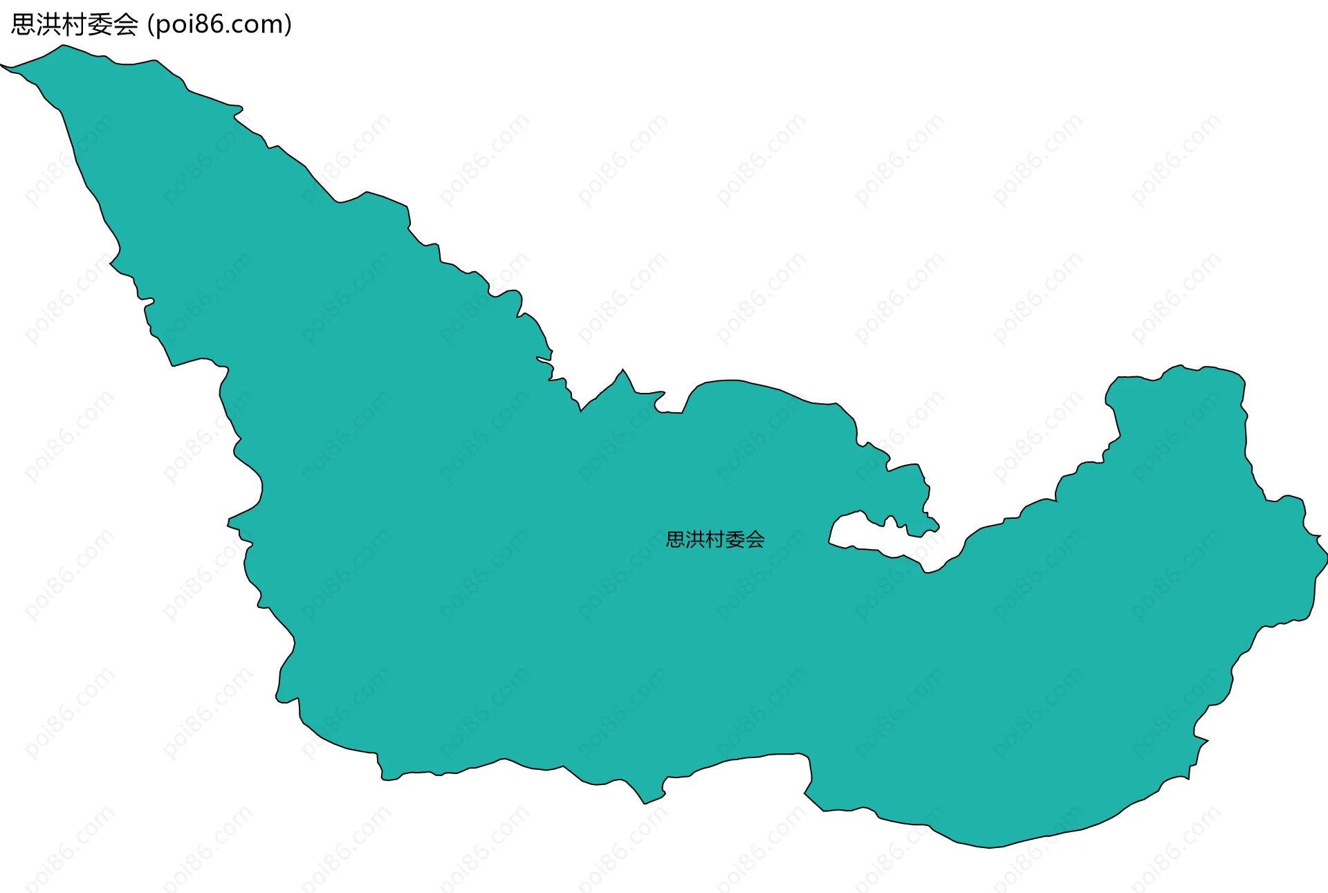 思洪村委会边界地图