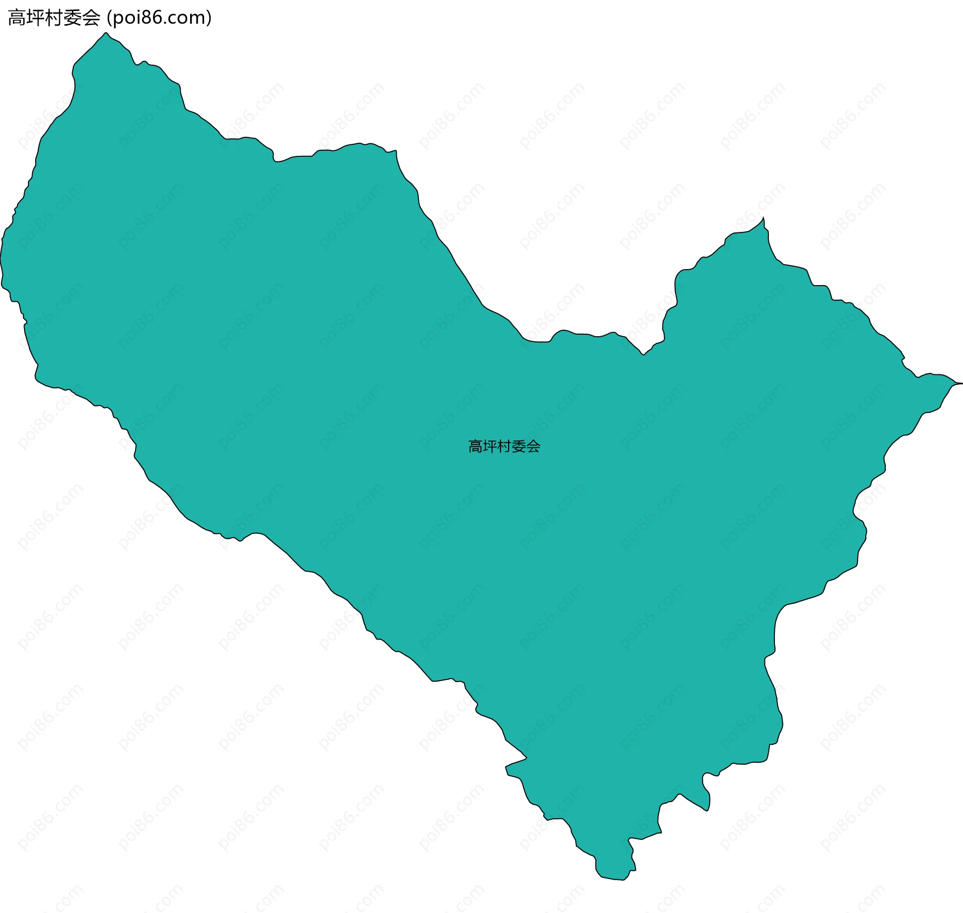 高坪村委会边界地图