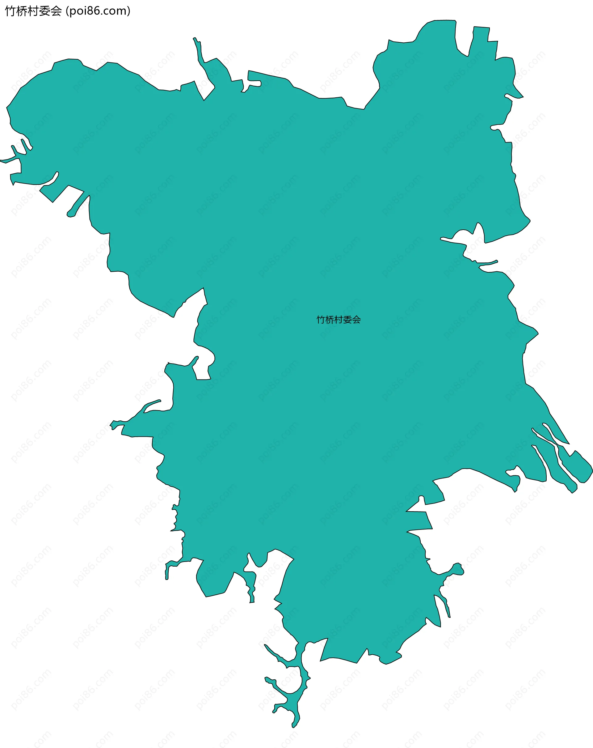 竹桥村委会边界地图